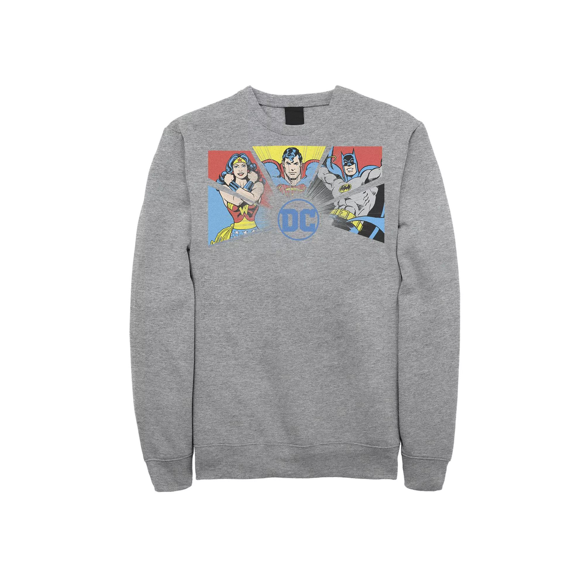 Men's Justice League The Big Three DC Logo Sweatshirt,  Product Image