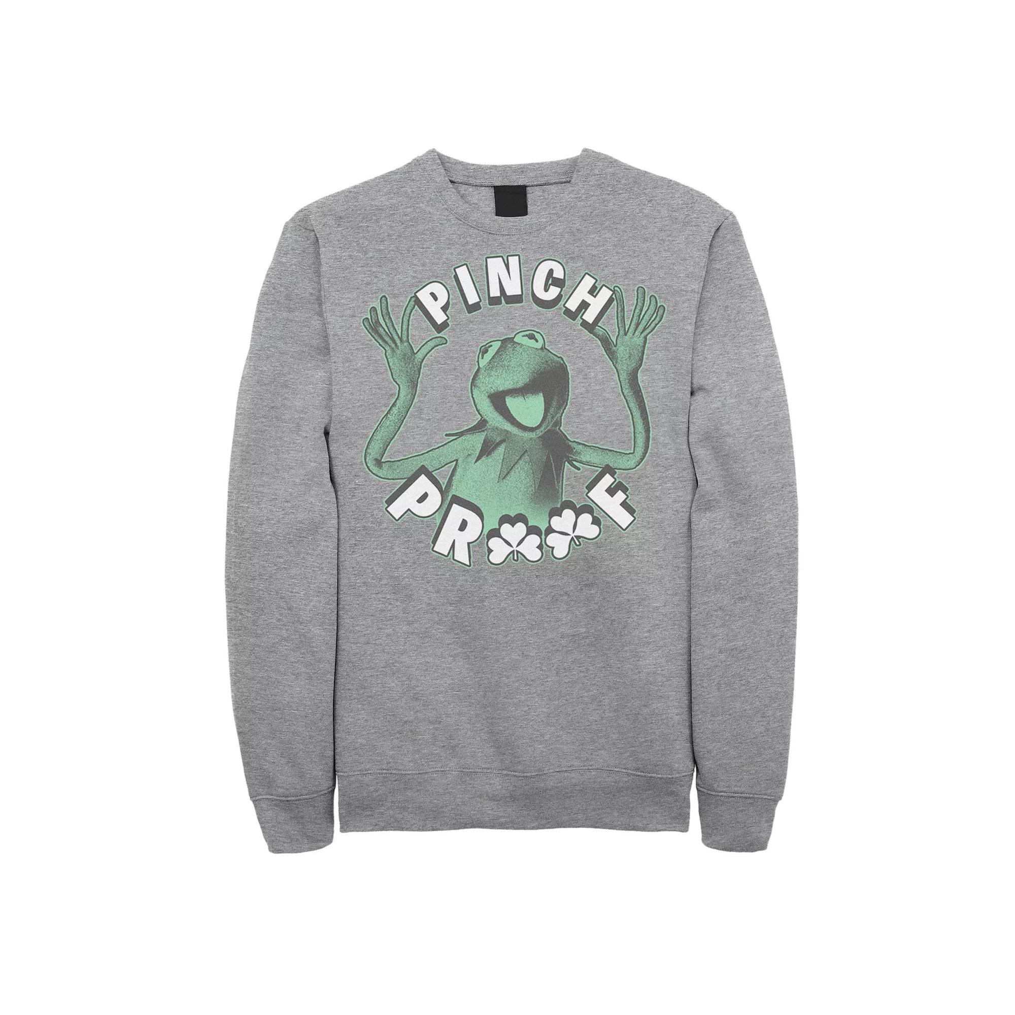 Disney's Muppets Kermit The Frog Men's St. Patrick's Day Pinch Proof Sweatshirt,  Product Image