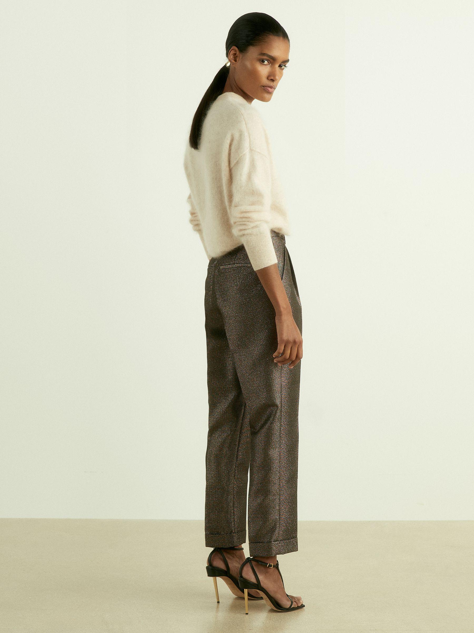 Sparkle Tapered Trousers in Dark Gold Product Image