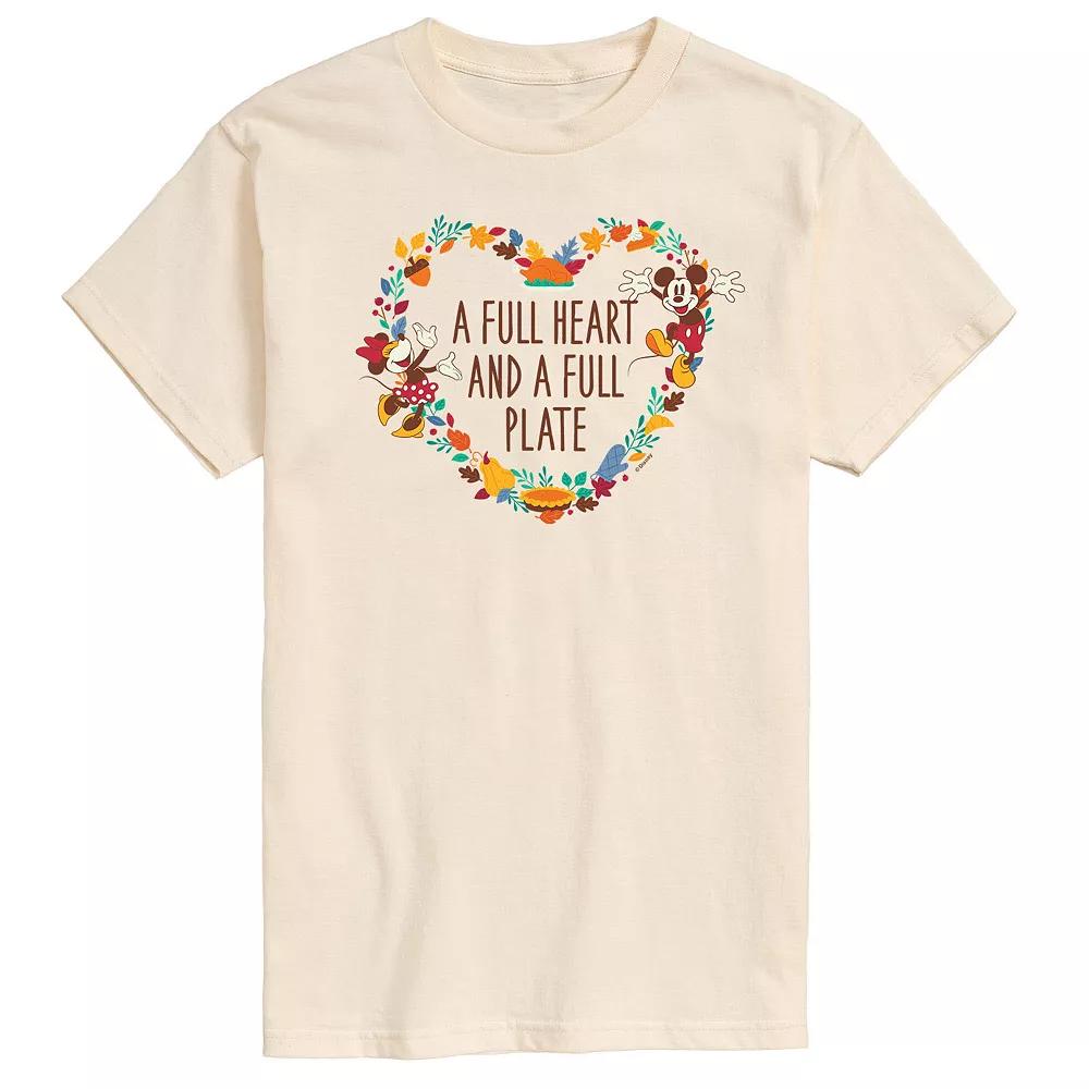 Disney's Mickey & Minnie Mouse Men's Full Heart And Full Plate Graphic Tee,  Product Image