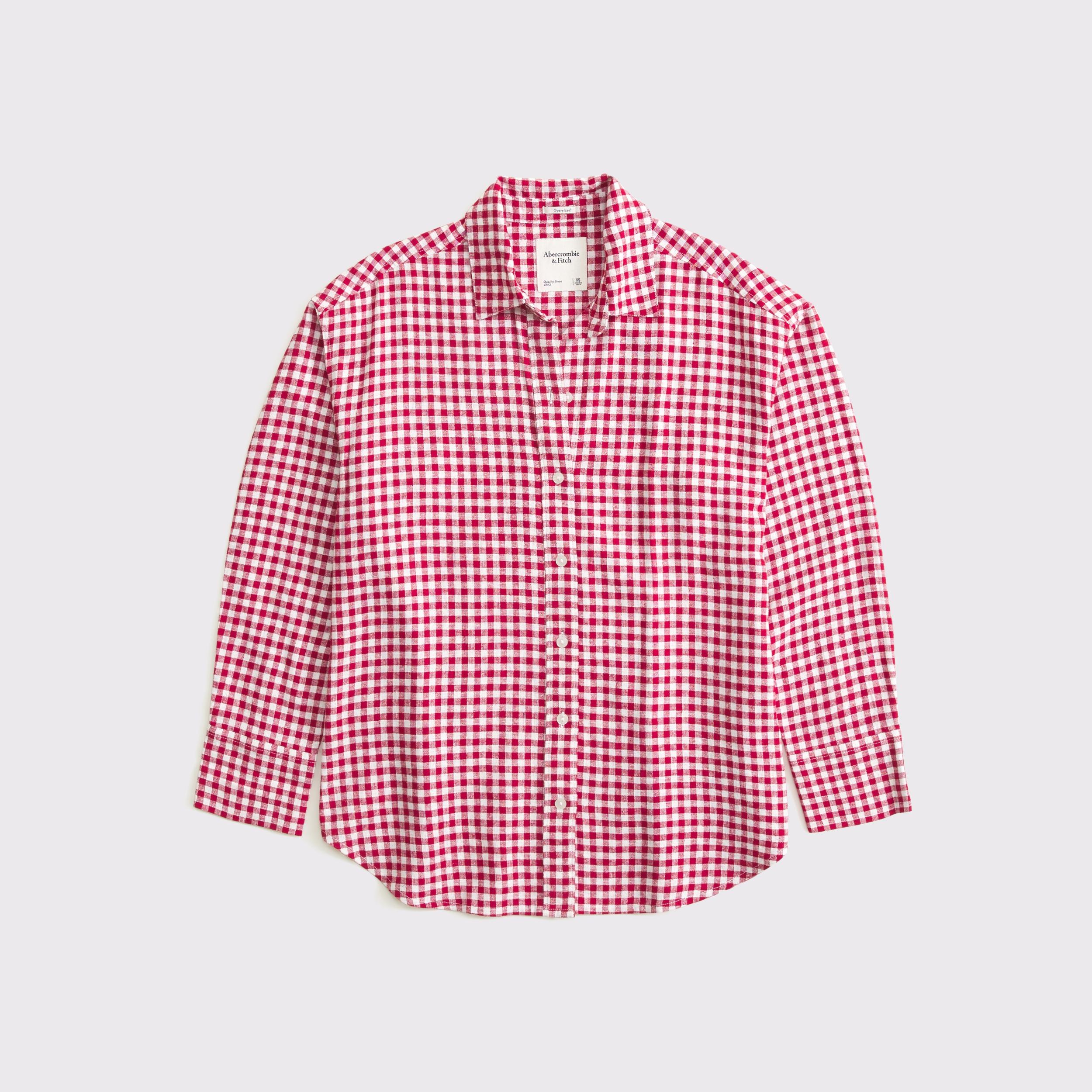 Oversized Linen-Blend Shirt Product Image
