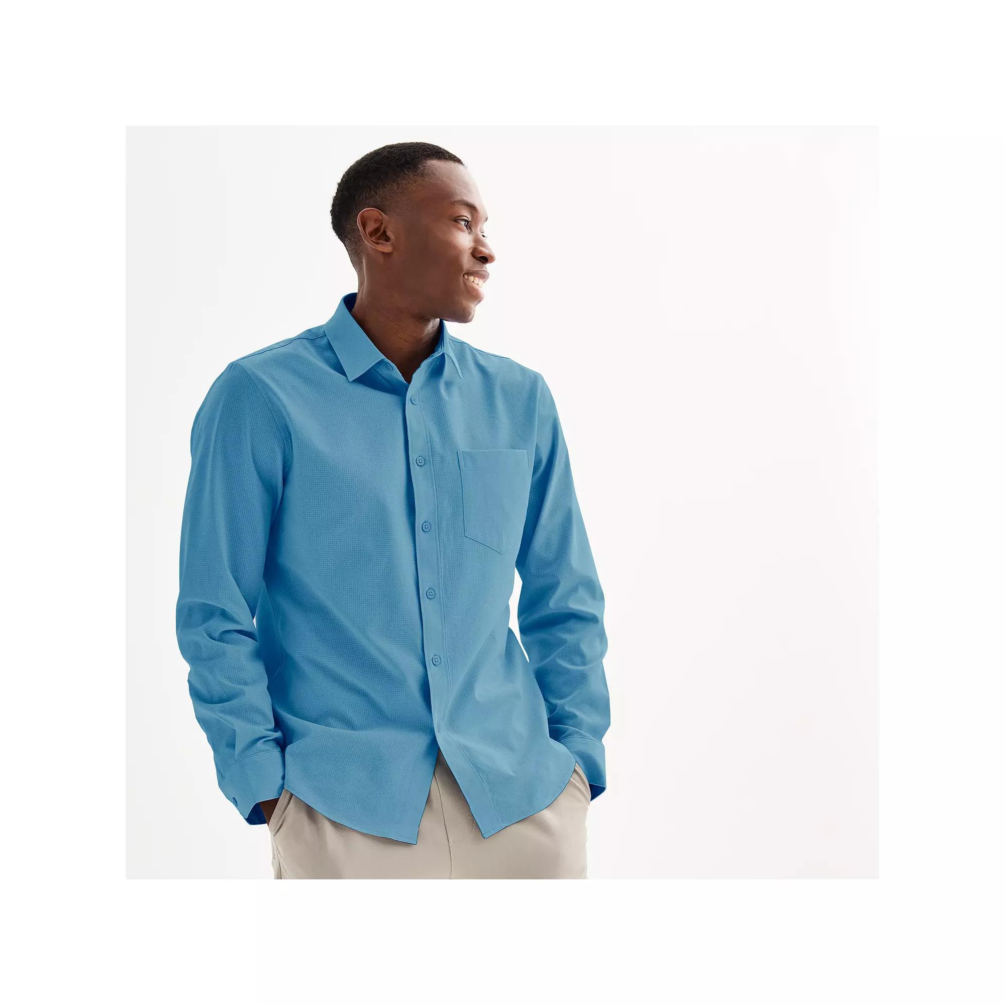 Men's FLX Slim Performance Untucked-Fit Button Down Long Sleeve Shirt,  Product Image