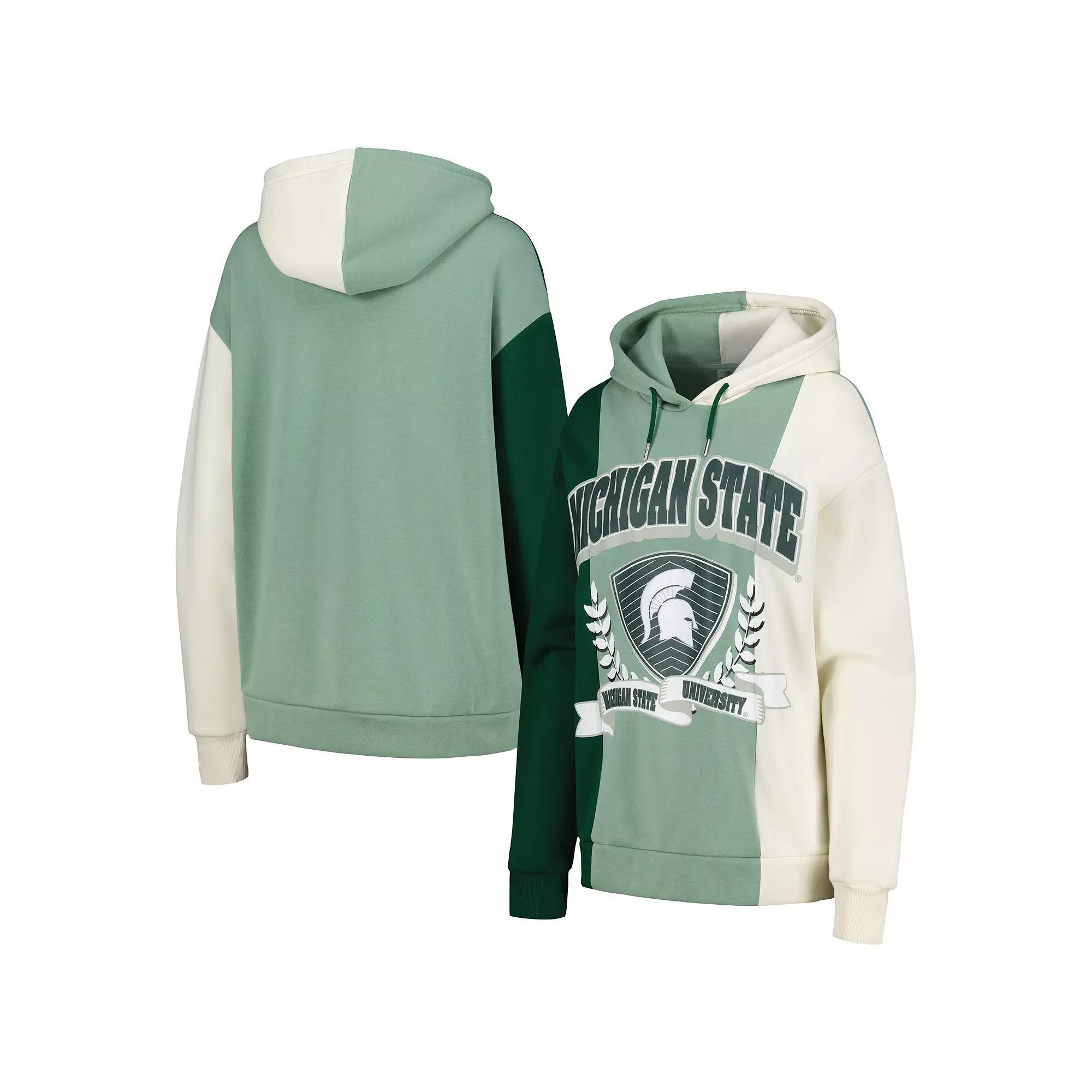 Women's Gameday Couture Green Michigan State Spartans Hall of Fame Colorblock Pullover Hoodie, Size: Small Product Image