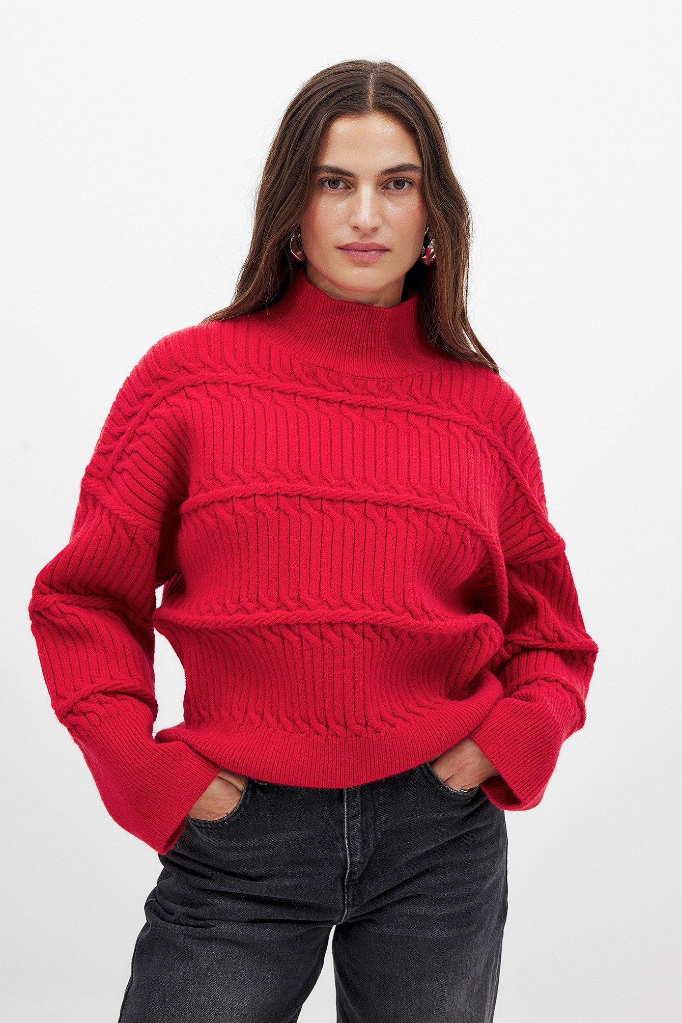 Cable Knitted Turtle Neck Sweater Product Image