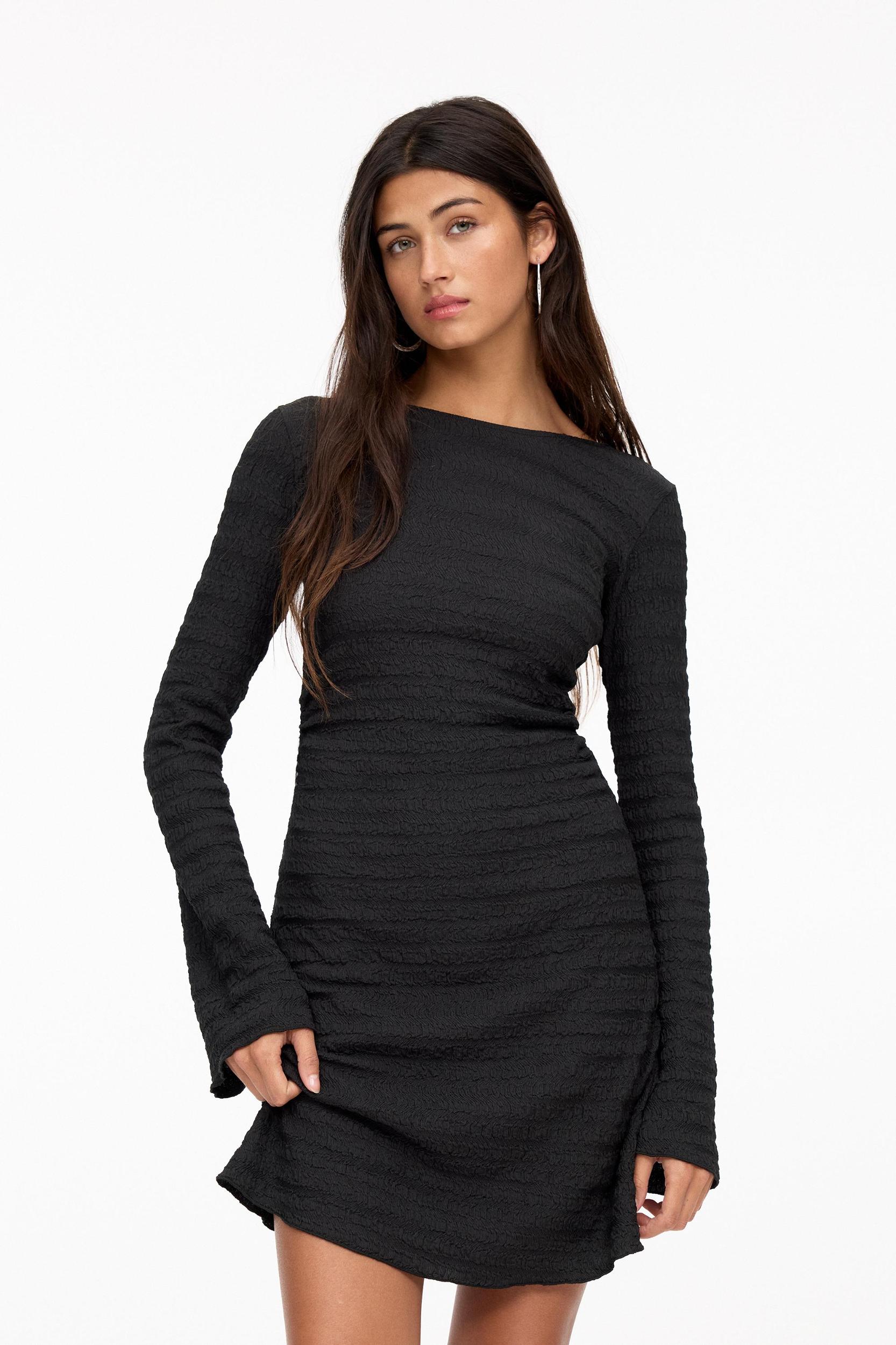 Long sleeve shift dress Product Image