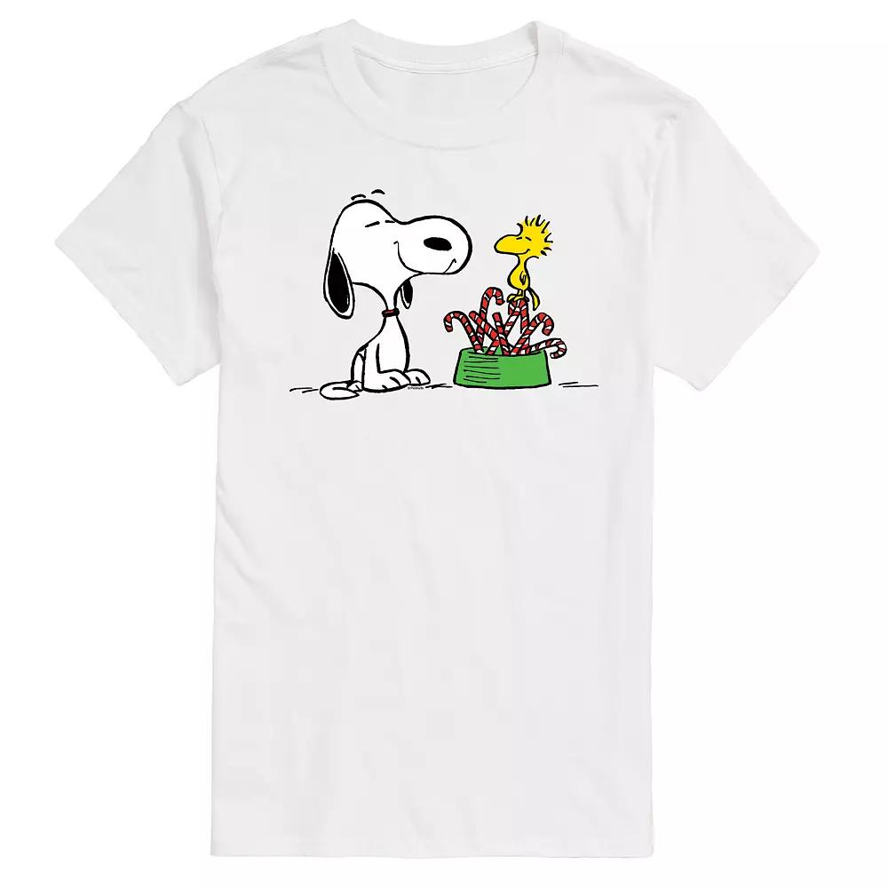 Big & Tall Peanuts Snoopy & Woodstock Candy Canes Graphic Tee, Men's,  Product Image