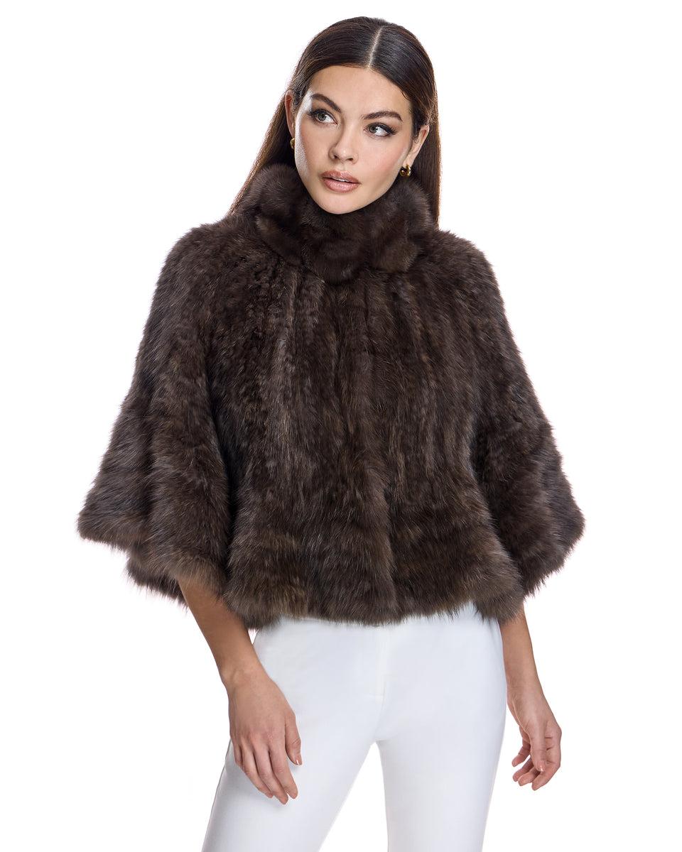 Knitted Sable Cape Product Image