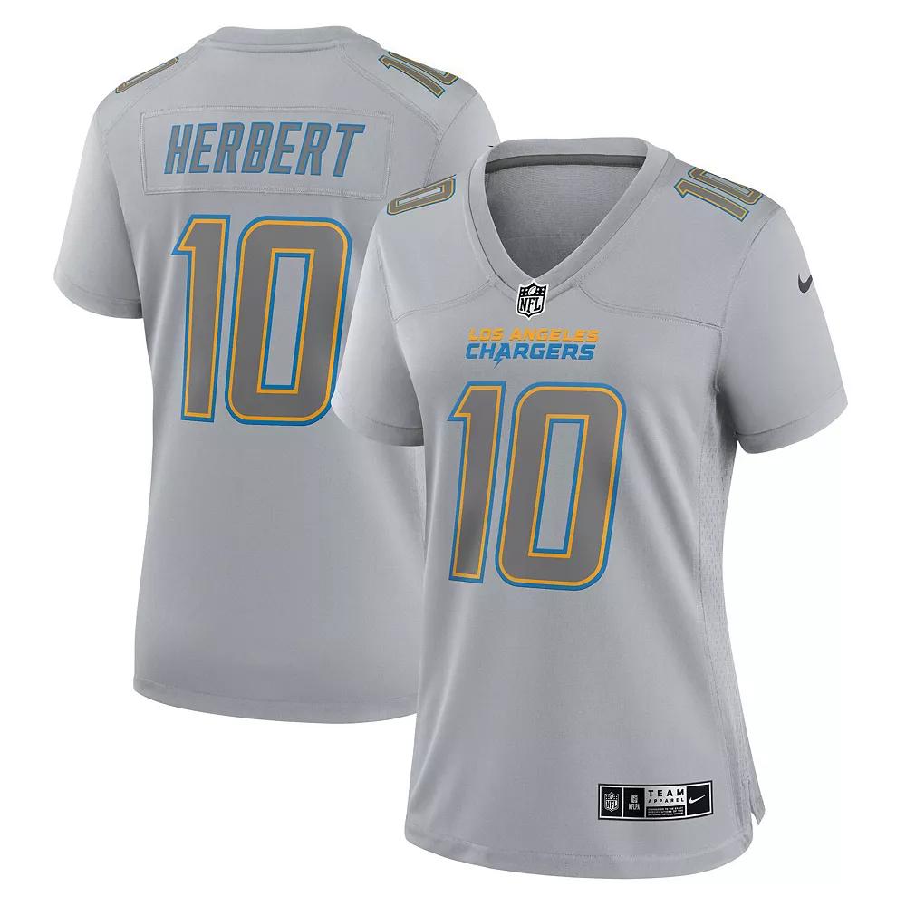 Women's Nike Justin Herbert Gray Los Angeles Chargers Atmosphere Fashion Game Jersey,  Product Image