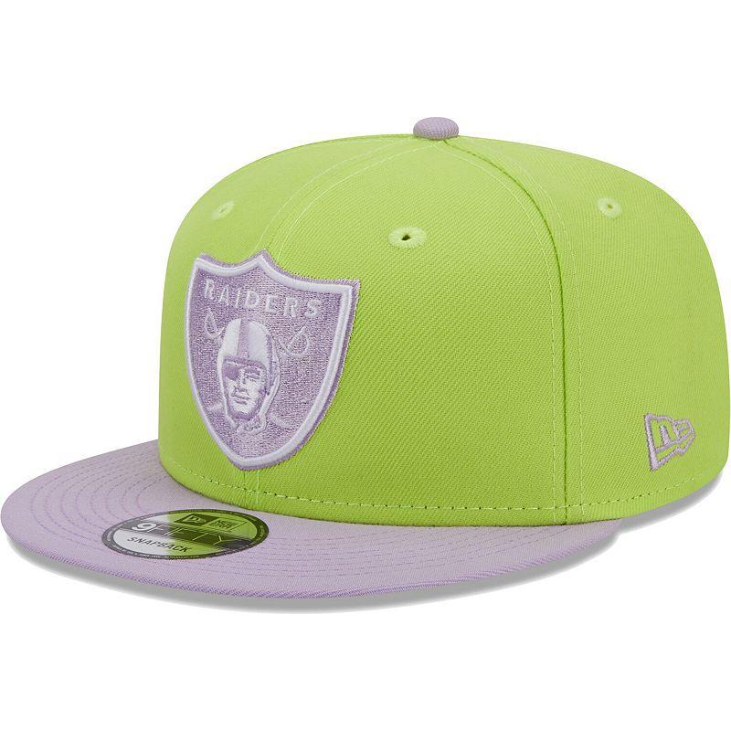 Men's New Era Neon Green/Lavender Green Bay Packers Two-Tone Color Pack 9FIFTY Snapback Hat, Brt Gr Product Image