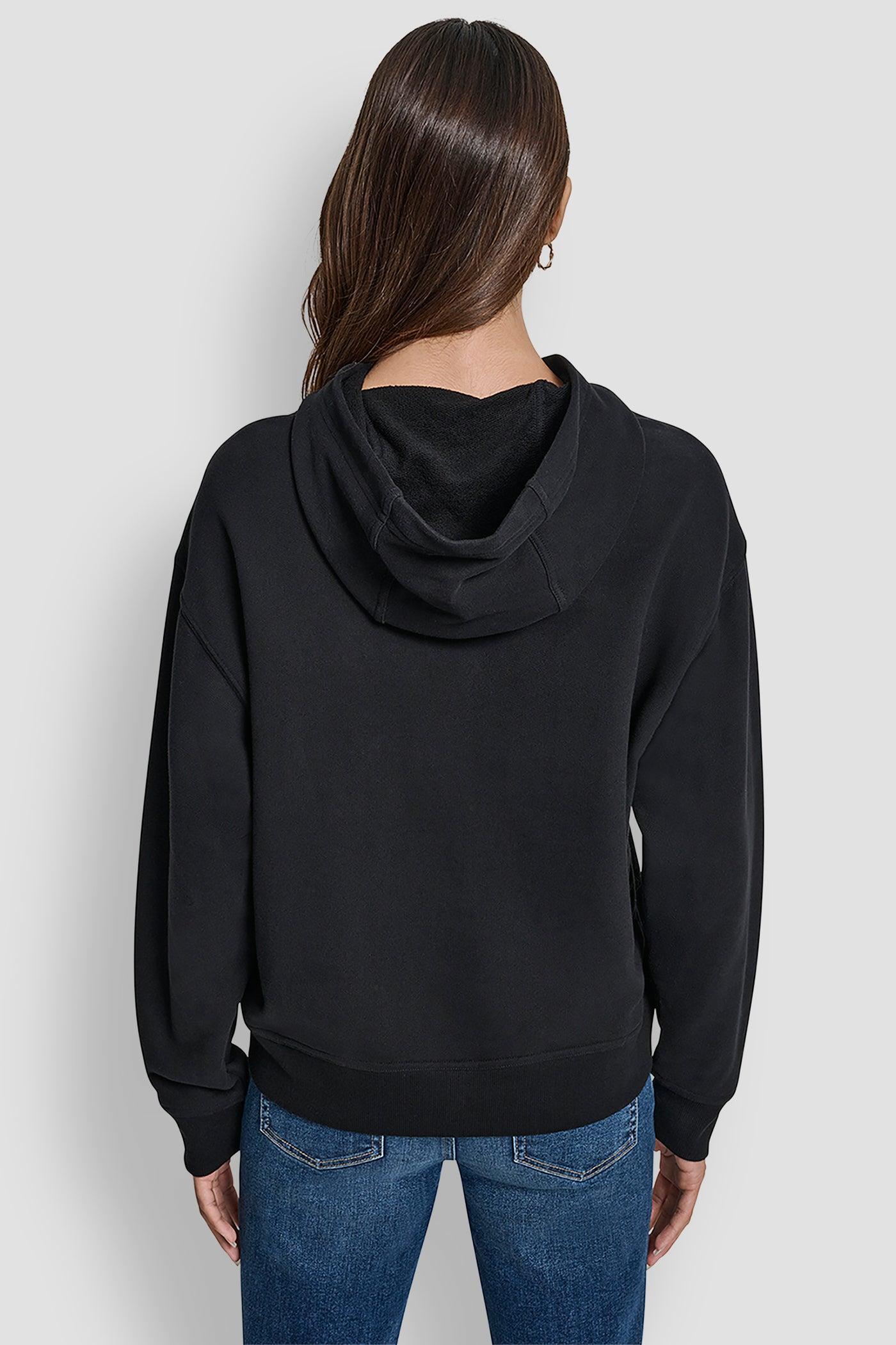 DKNY JEANS SATIN APPLIQUE CHAINSTITCH LOGO SWEATSHIRT Product Image