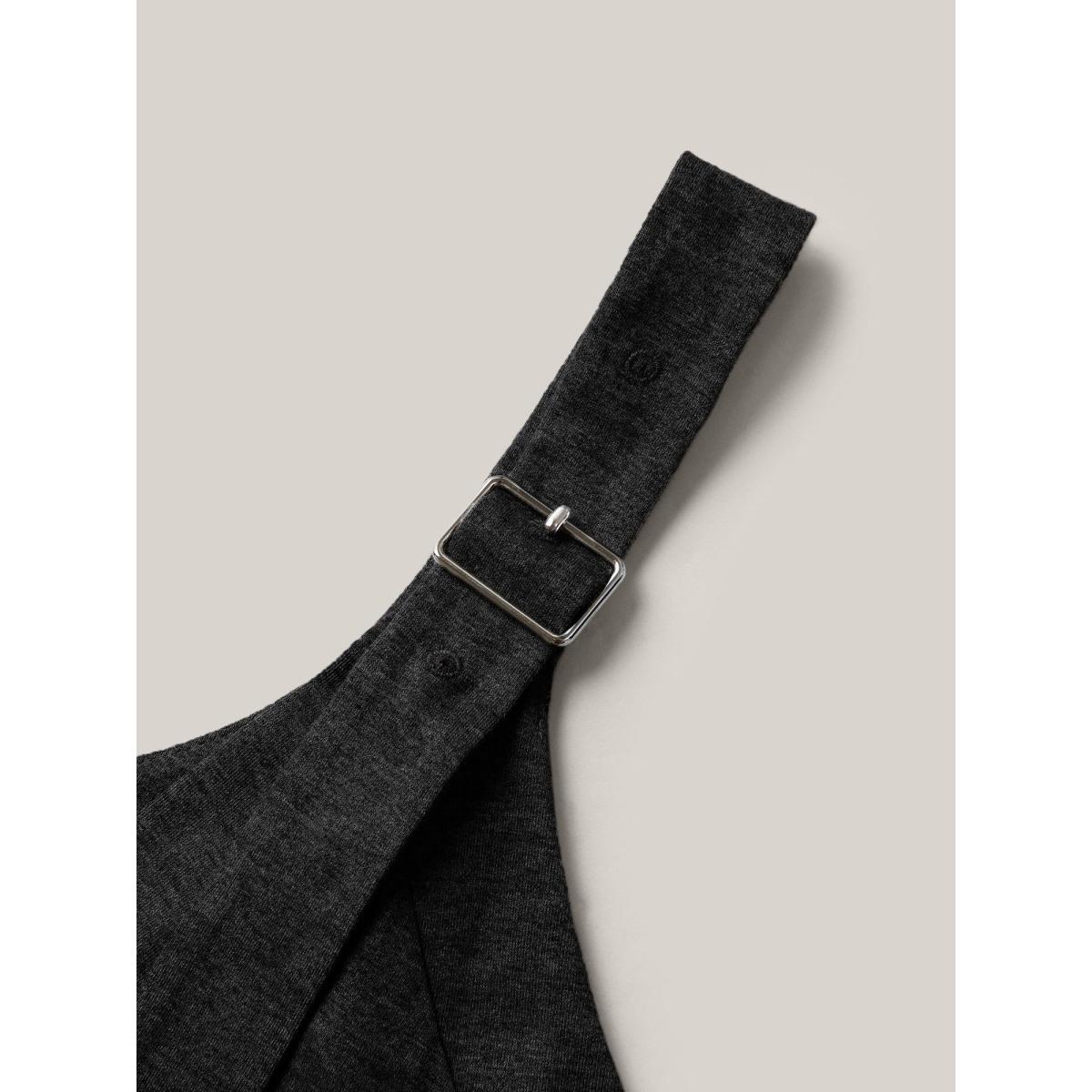 Plus Size Black Supersoft Essentials Solid Pocket Adjustable Straps Jumpsuit Women Leisure Sleeveless Non Casual Loose Jumpsuits BloomChic 30/6X Product Image