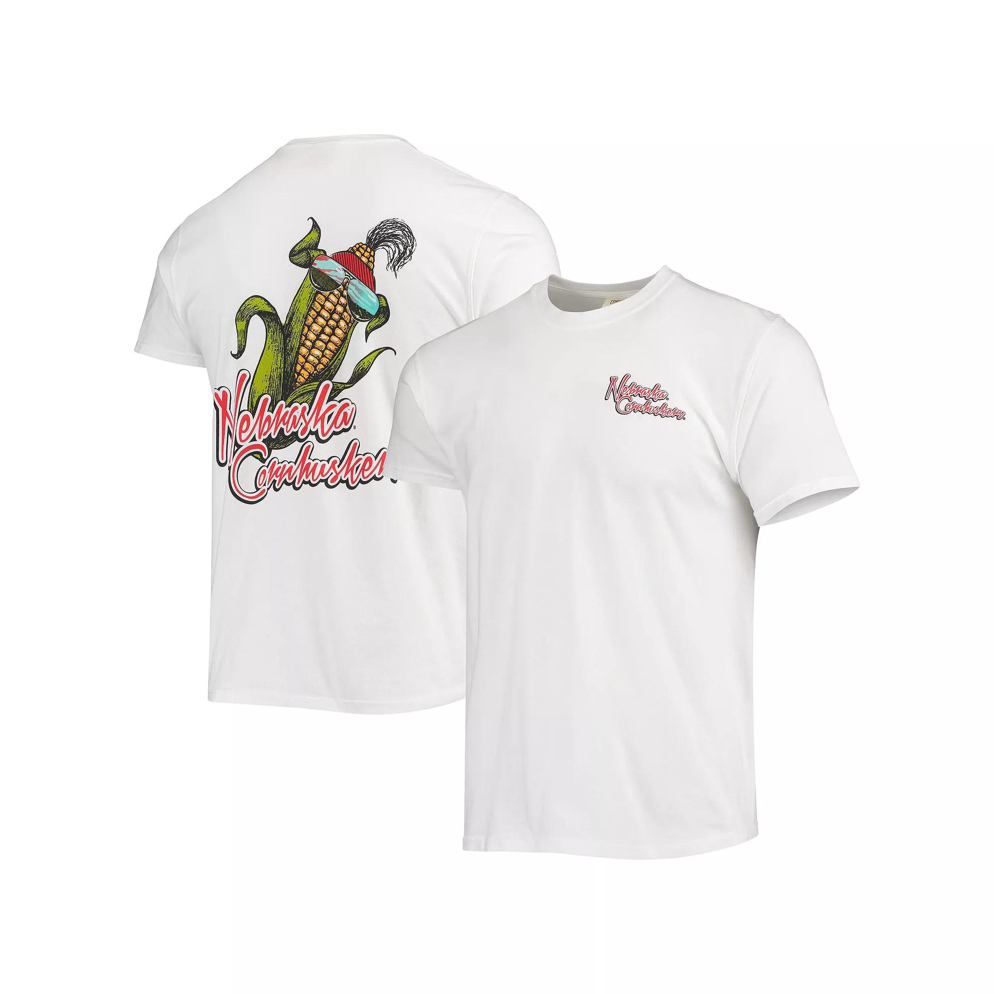 Men's White Nebraska Huskers Mascot Bandana T-Shirt,  Product Image