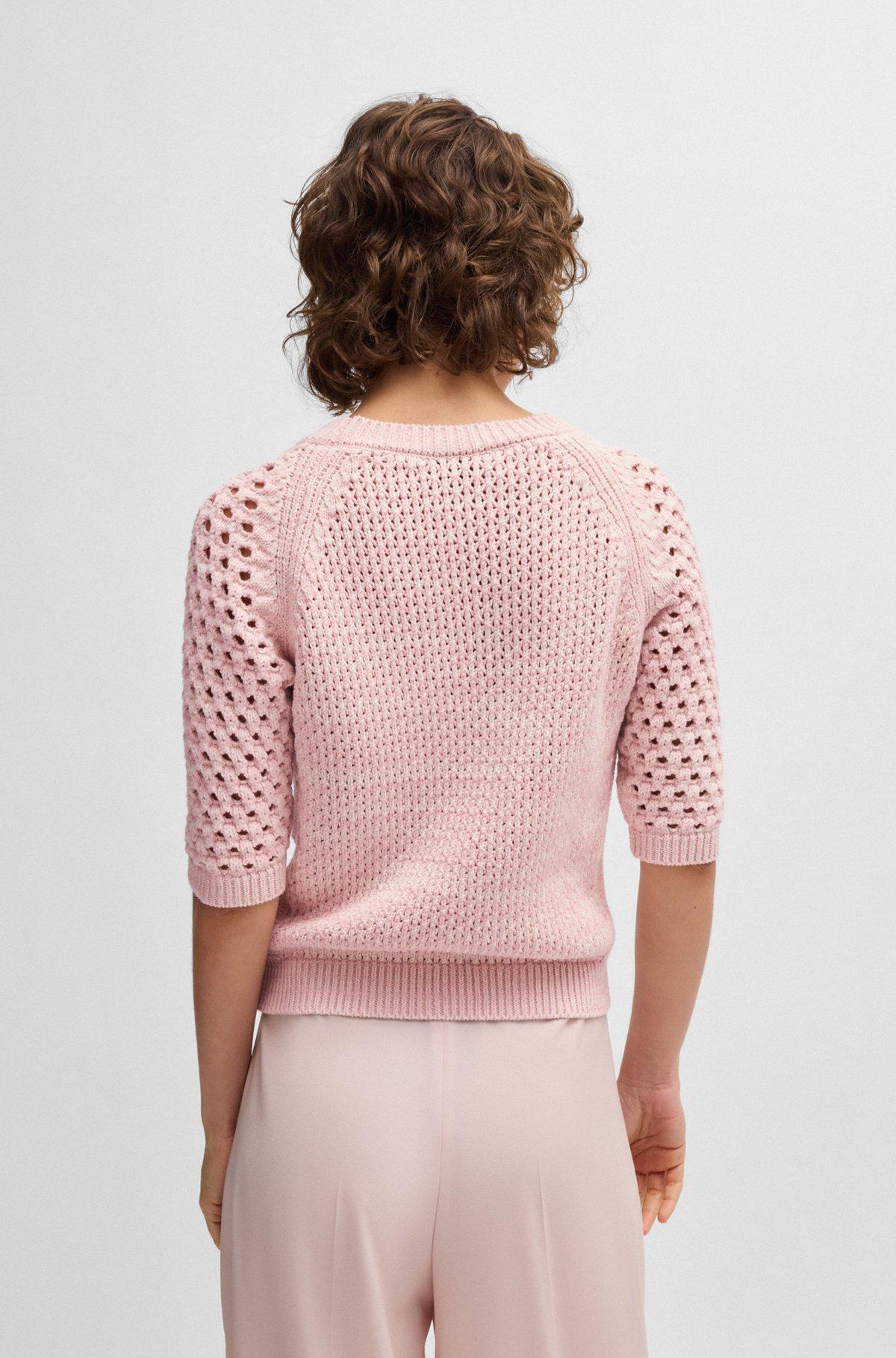 Sweater with mixed knits Product Image