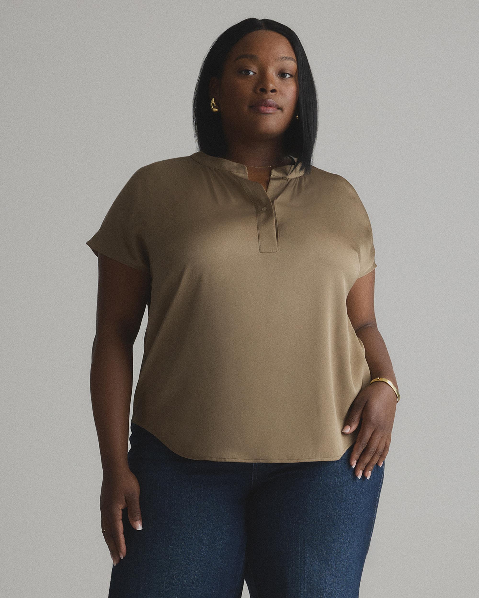 Quince | Women's Washable Stretch Silk Dolman Sleeve Blouse Mulberry Silk Product Image