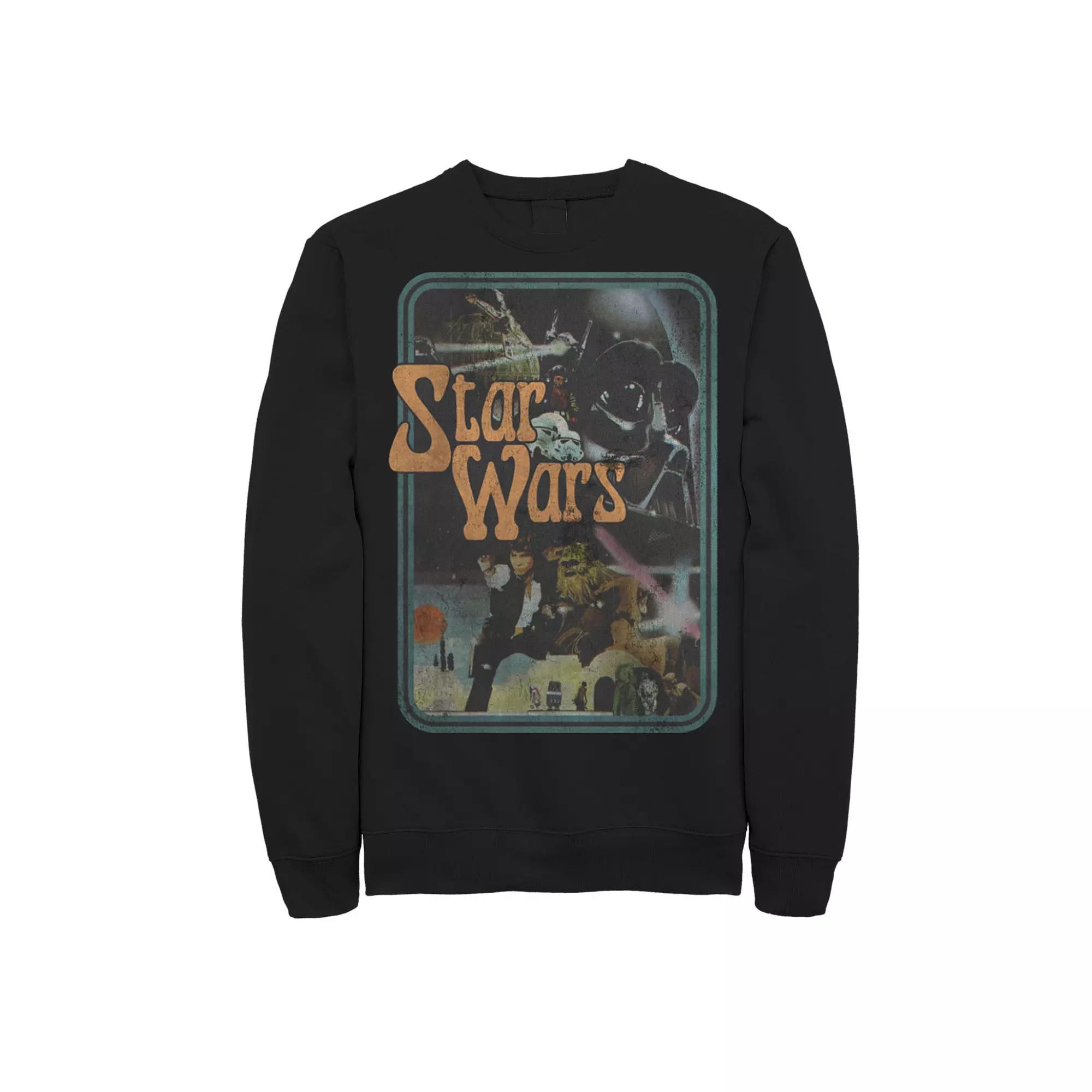 Men's Star Wars Vintage Style Group Portrait Sweatshirt,  Product Image