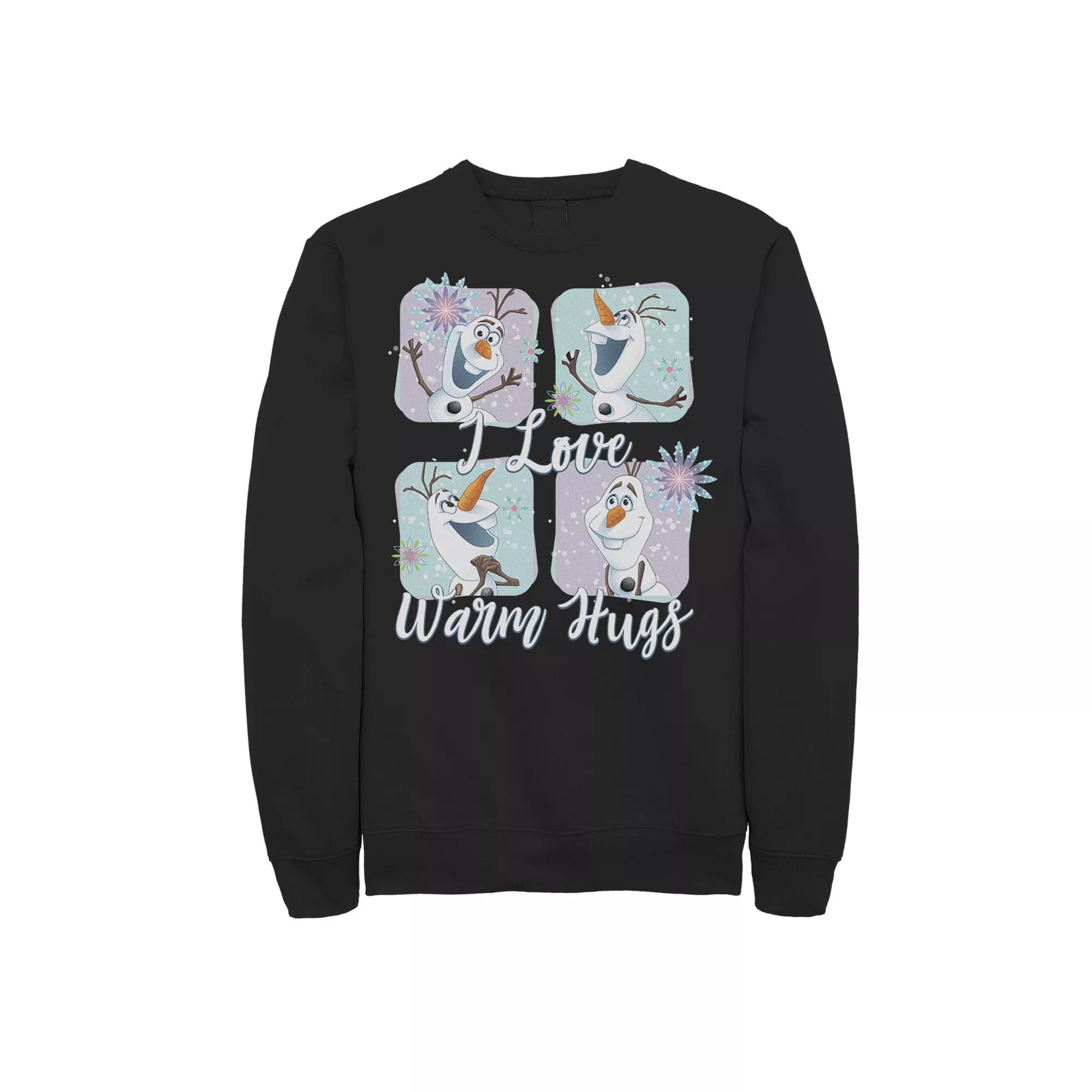 Disney's Frozen Olaf Men's Love Warm Hugs Sweatshirt, Size: XL, Black Product Image