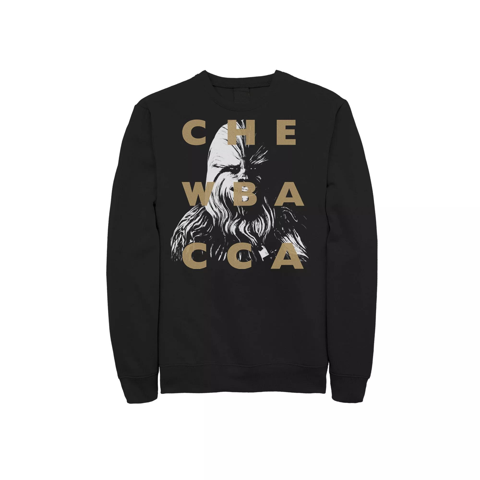 Men's Star Wars: Clone Wars Chewbacca Text Overlay Sweatshirt,  Product Image