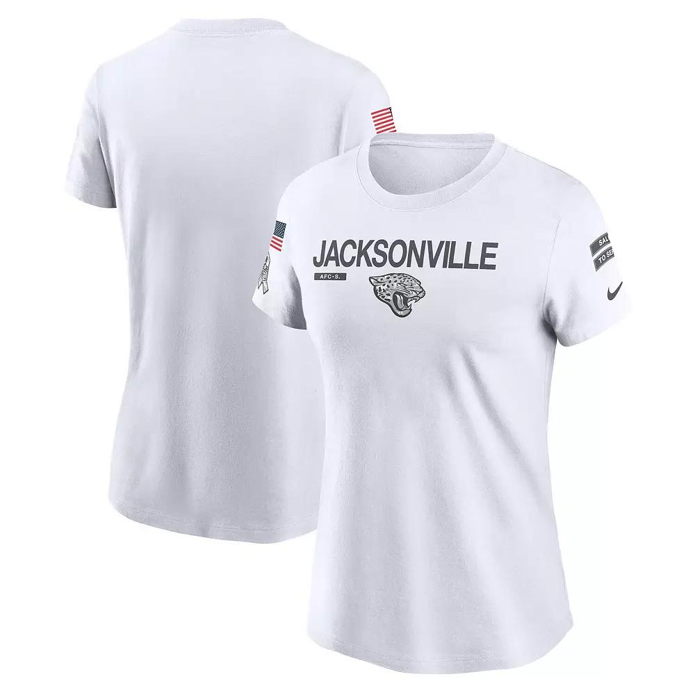 Women's Nike White Jacksonville Jaguars 2024 Salute To Service Legend Performance T-Shirt, Size: 2XL Product Image