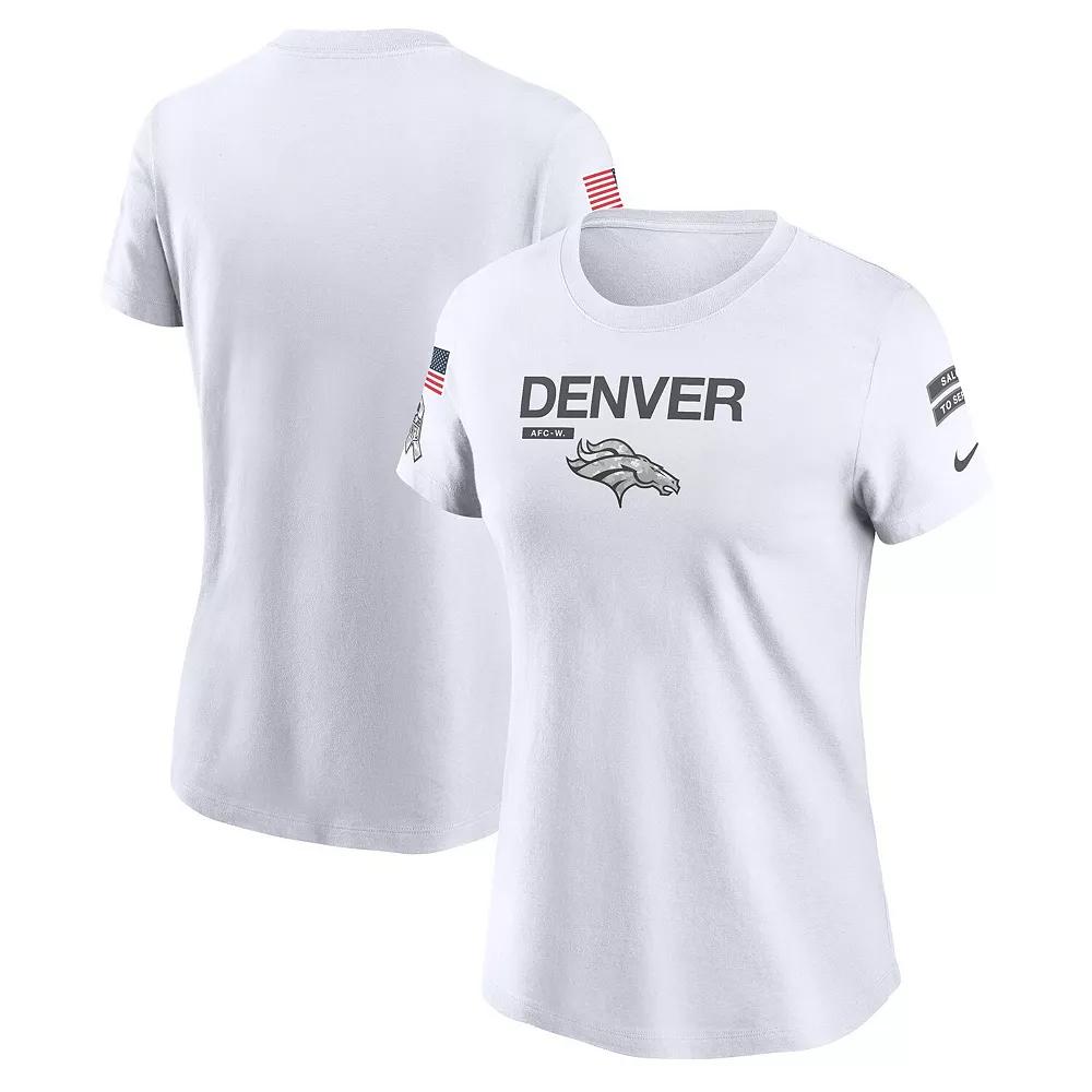 Women's Nike White Denver Broncos 2024 Salute To Service Legend Performance T-Shirt, Size: XL Product Image