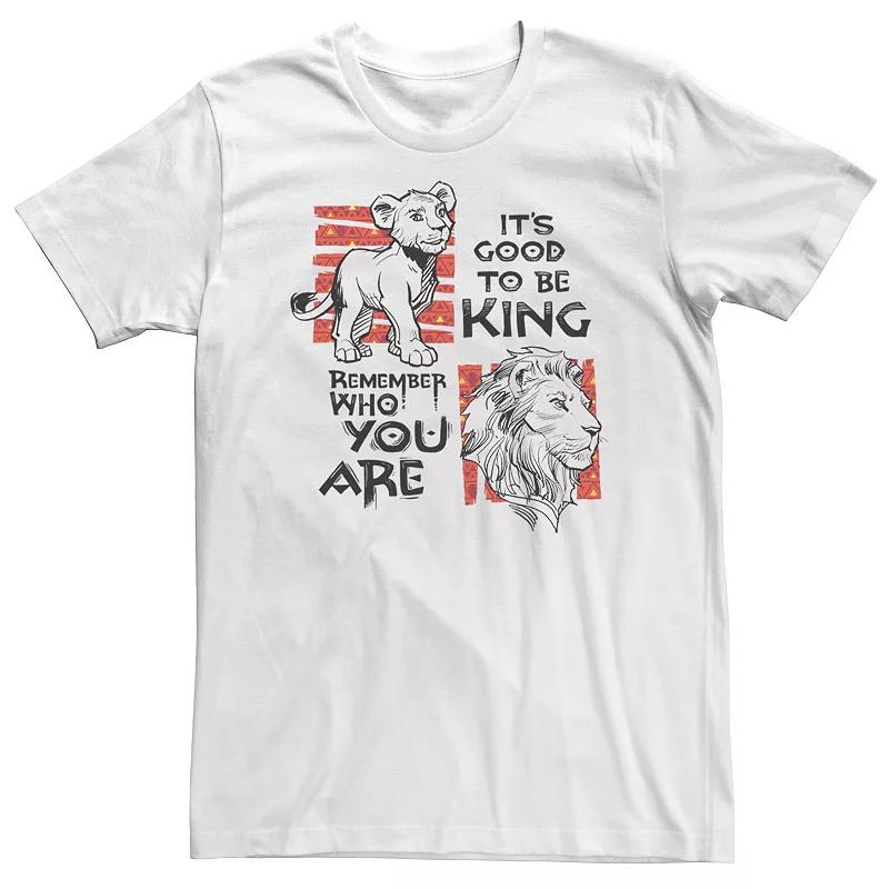 Big & Tall Disney The Lion King Live Action Simba Mufasa Quotes Poster Tee, Men's,  Product Image