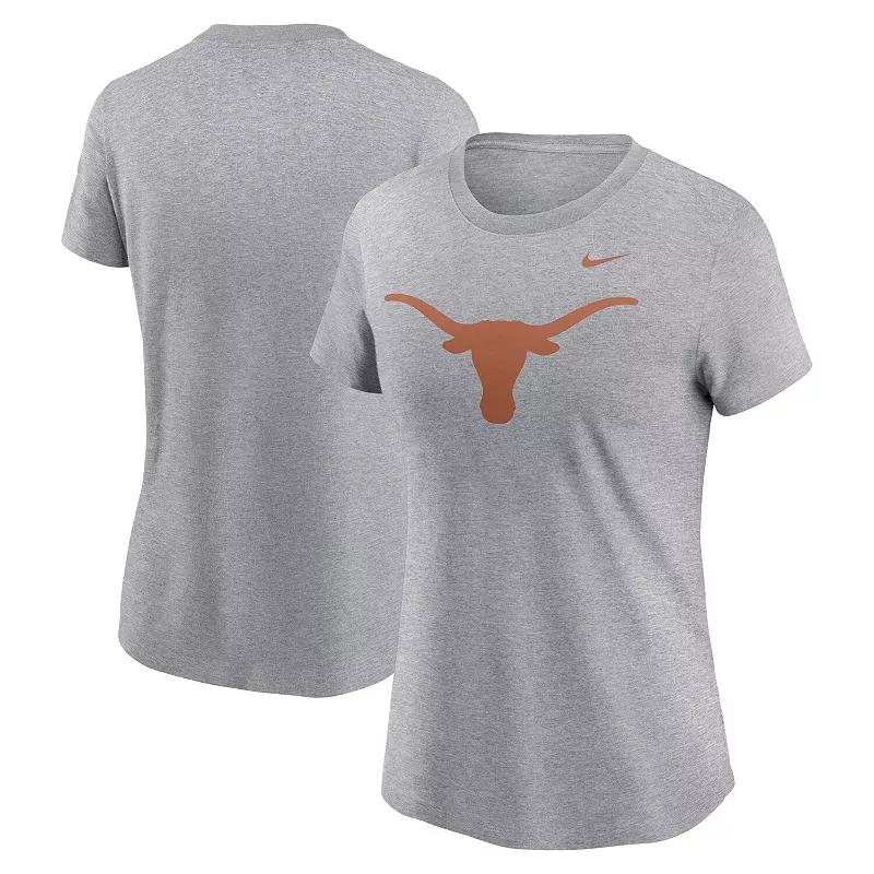 Women's Nike Heather Gray Texas Longhorns Primetime Logo T-Shirt,  Product Image