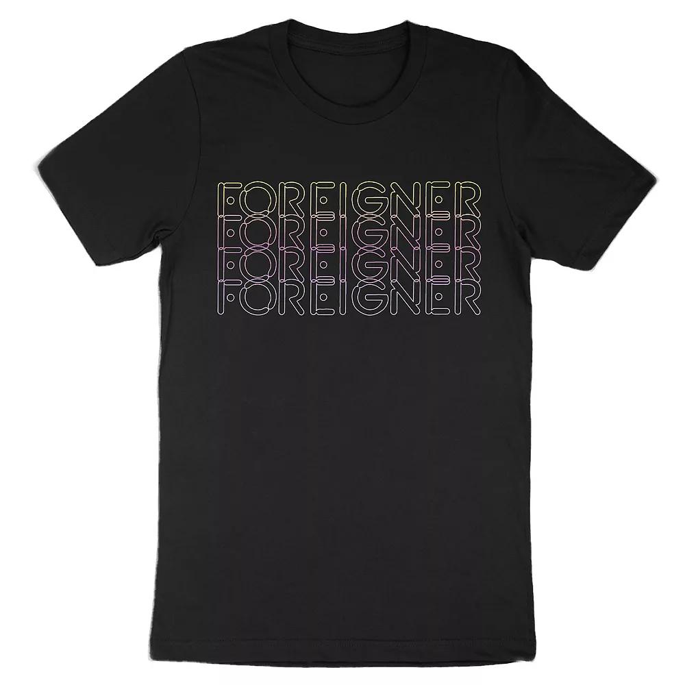 Men's Foreigner Overlap Logo Tee, Size: XL, Blue Product Image