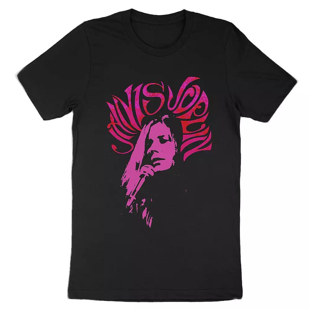 Men's Janis Joplin Tee, Size: Large, Black Product Image