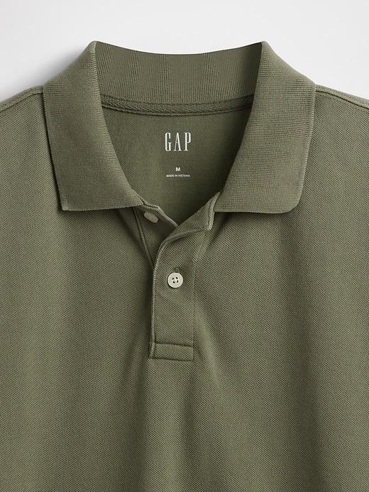 Relaxed Pique Polo Shirt Product Image