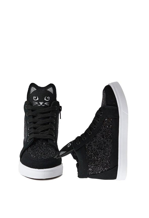 JustFab Margaux Platform Loafer Pump Womens Black/ White Size 8.5 Product Image