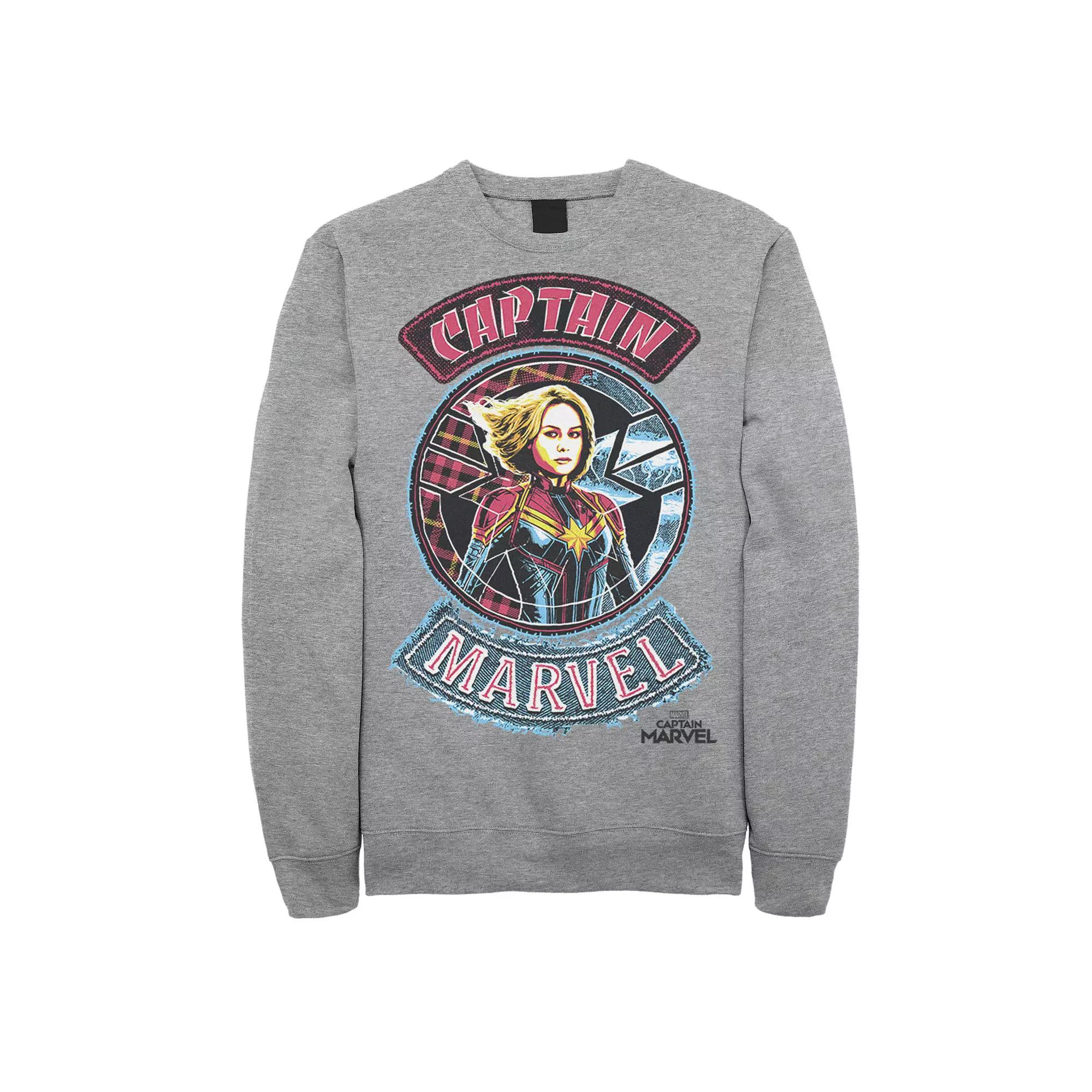 Men's Marvel Captain Marvel Stitched Patched Portrait Tee,  Product Image