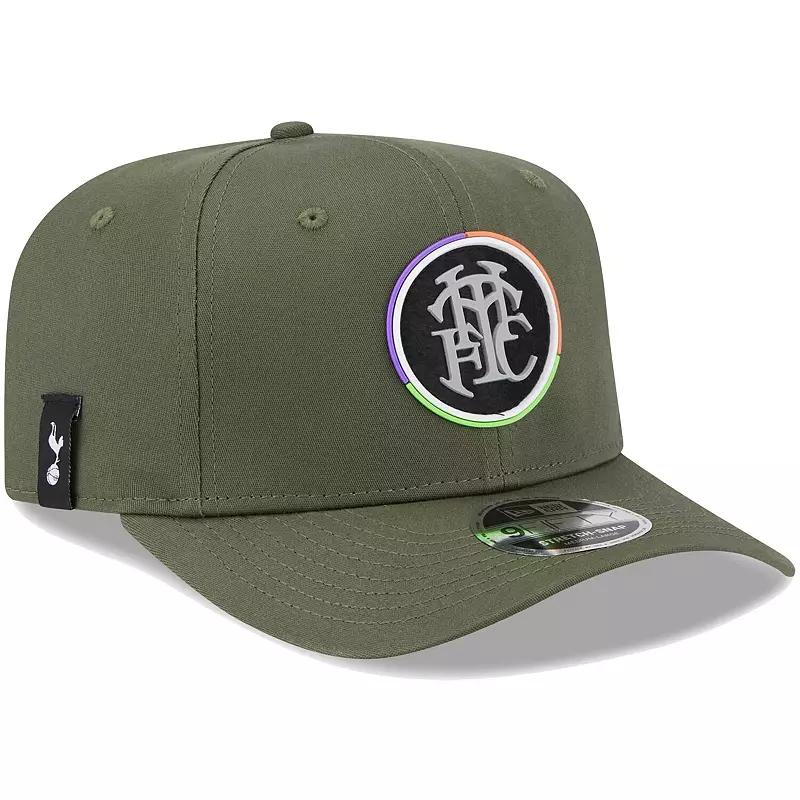 Men's New Era Olive Tottenham Hotspur Flock 9FIFTY Adjustable Hat, Size: Small/Medium, Tot Team Product Image