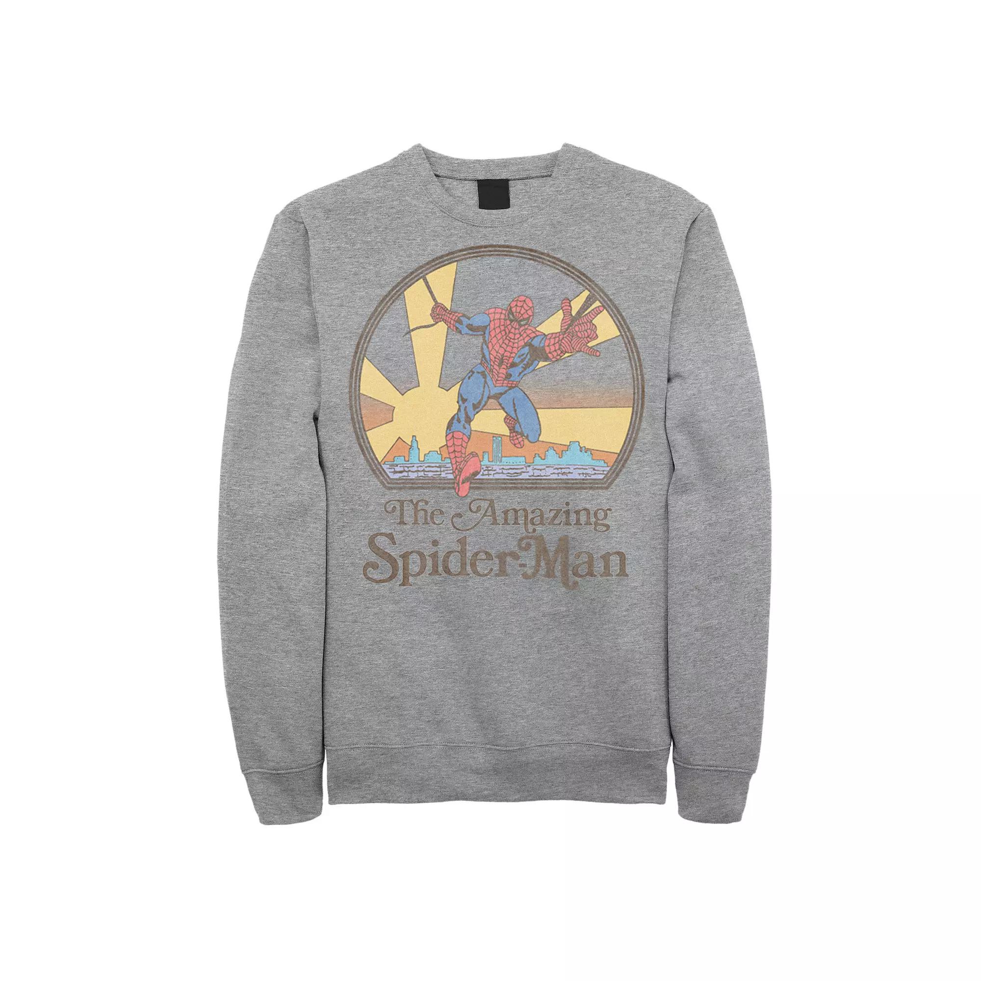 Men's Marvel Spider-Man Vintage 70's Sweatshirt,  Product Image