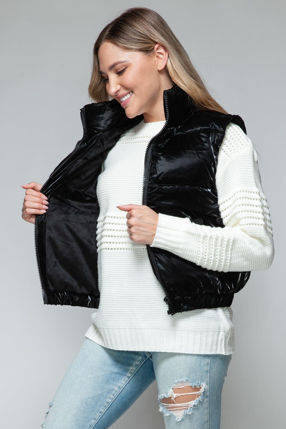 Snobbish Fine Fur Lining Quilted Vest Product Image