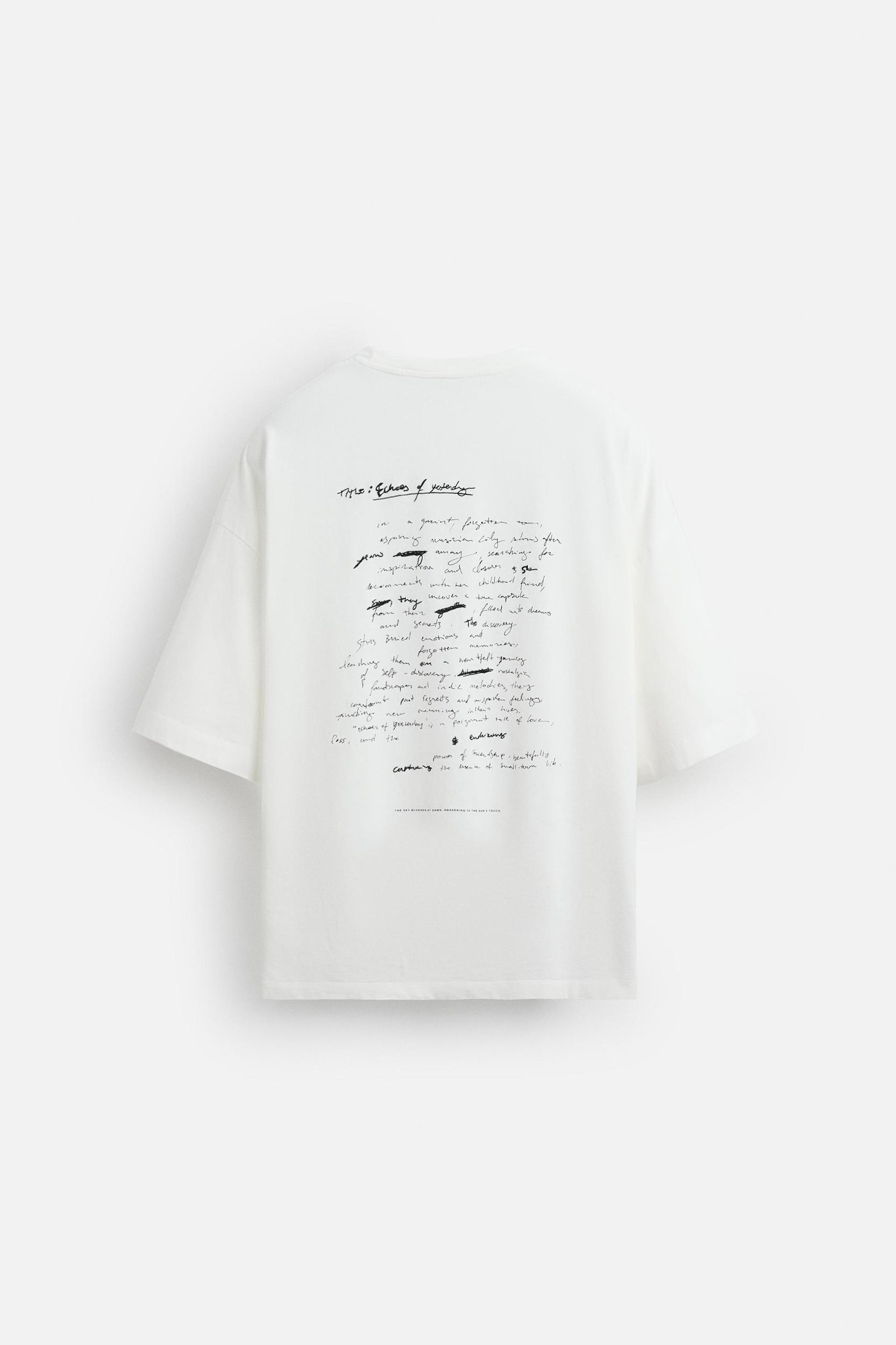 EMBROIDERED TEXT T-SHIRT Product Image