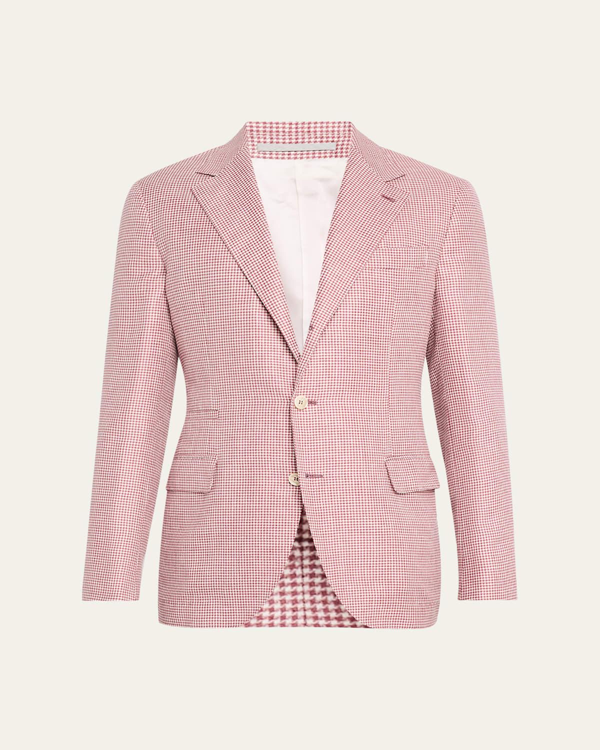 Men's Houndstooth Single-Breasted Sport Coat Product Image