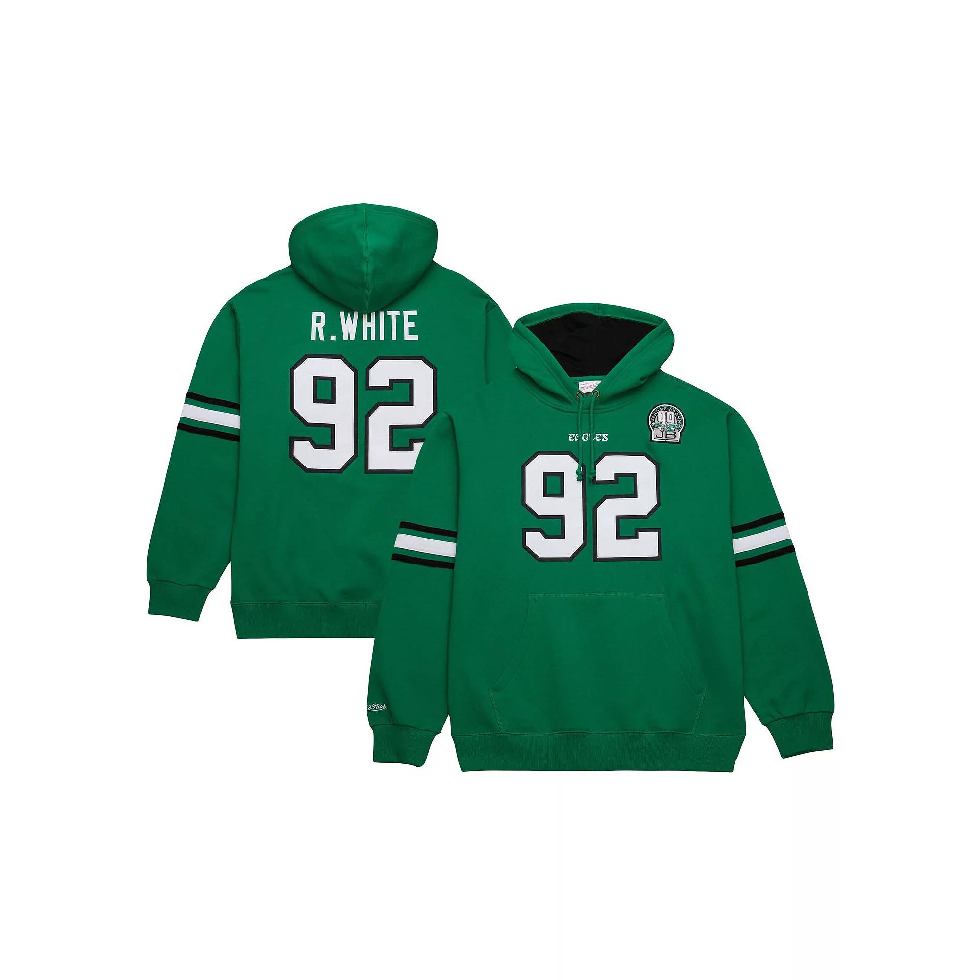 Men's Mitchell & Ness Reggie White Kelly Green Philadelphia Eagles Retired Player Name & Number Pullover Hoodie, Size: XL Product Image