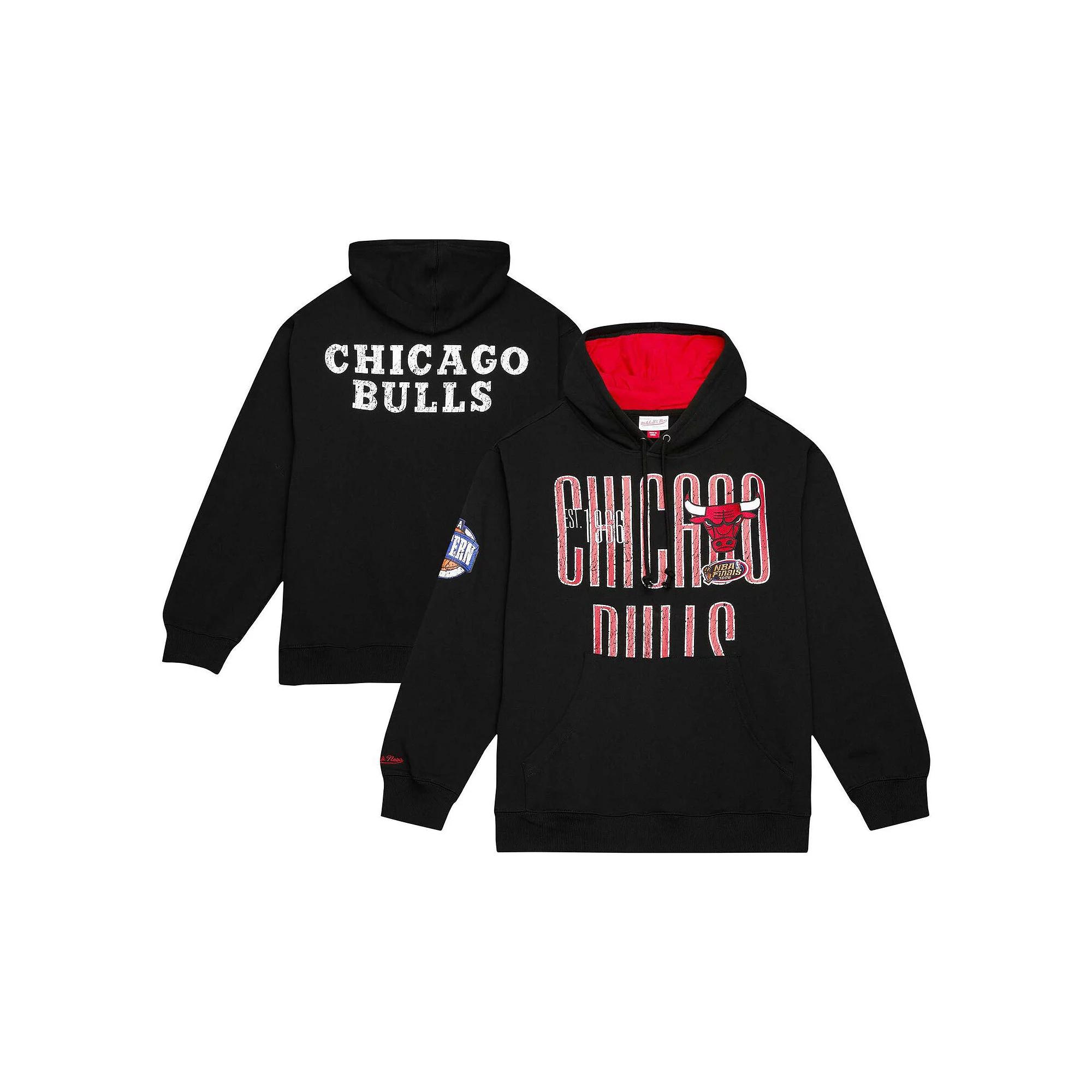 Men's Mitchell & Ness Black Chicago Bulls Hardwood Classics OG 2.0 Pullover Hoodie,  Product Image