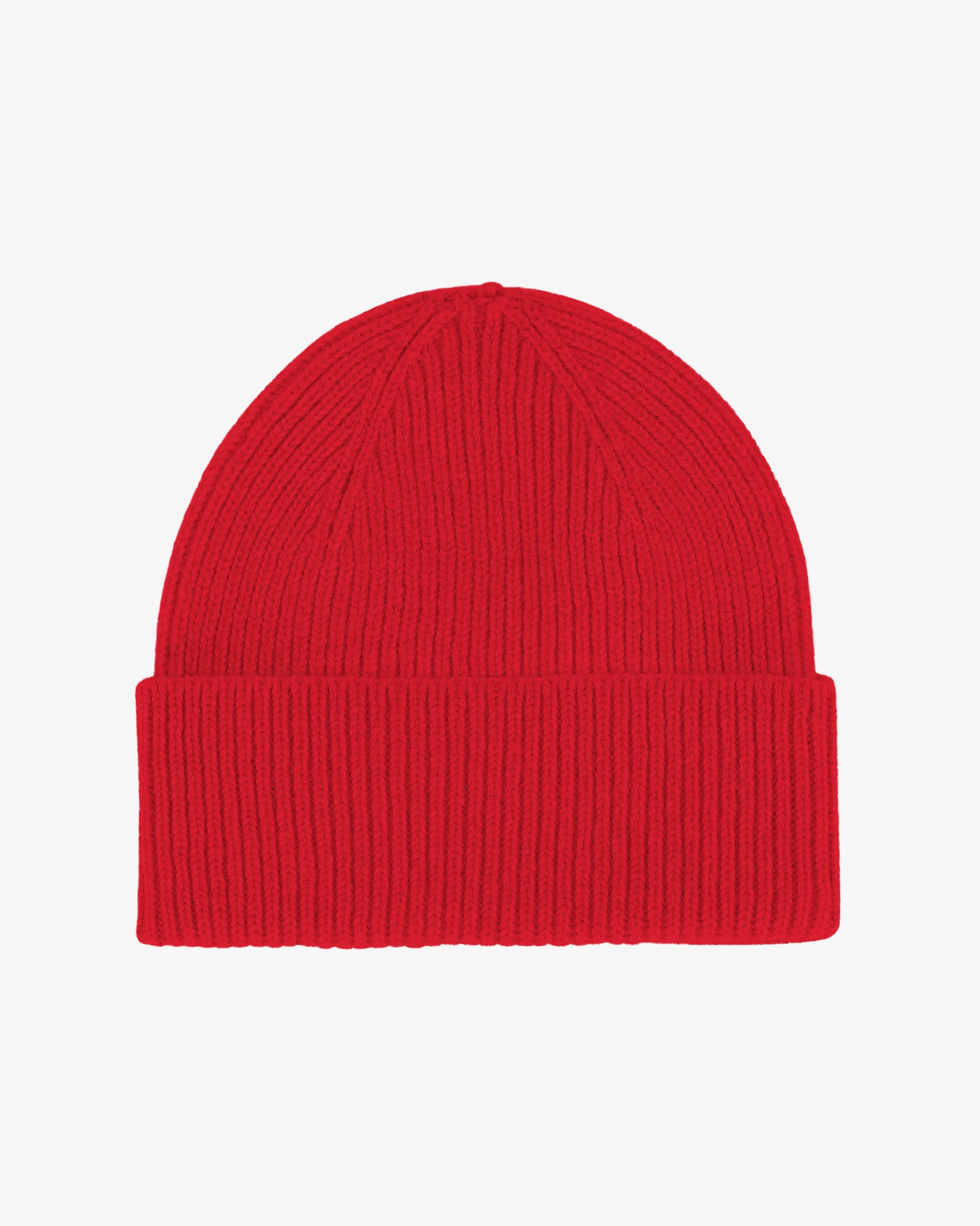 Merino Wool Beanie - Scarlet Red Product Image