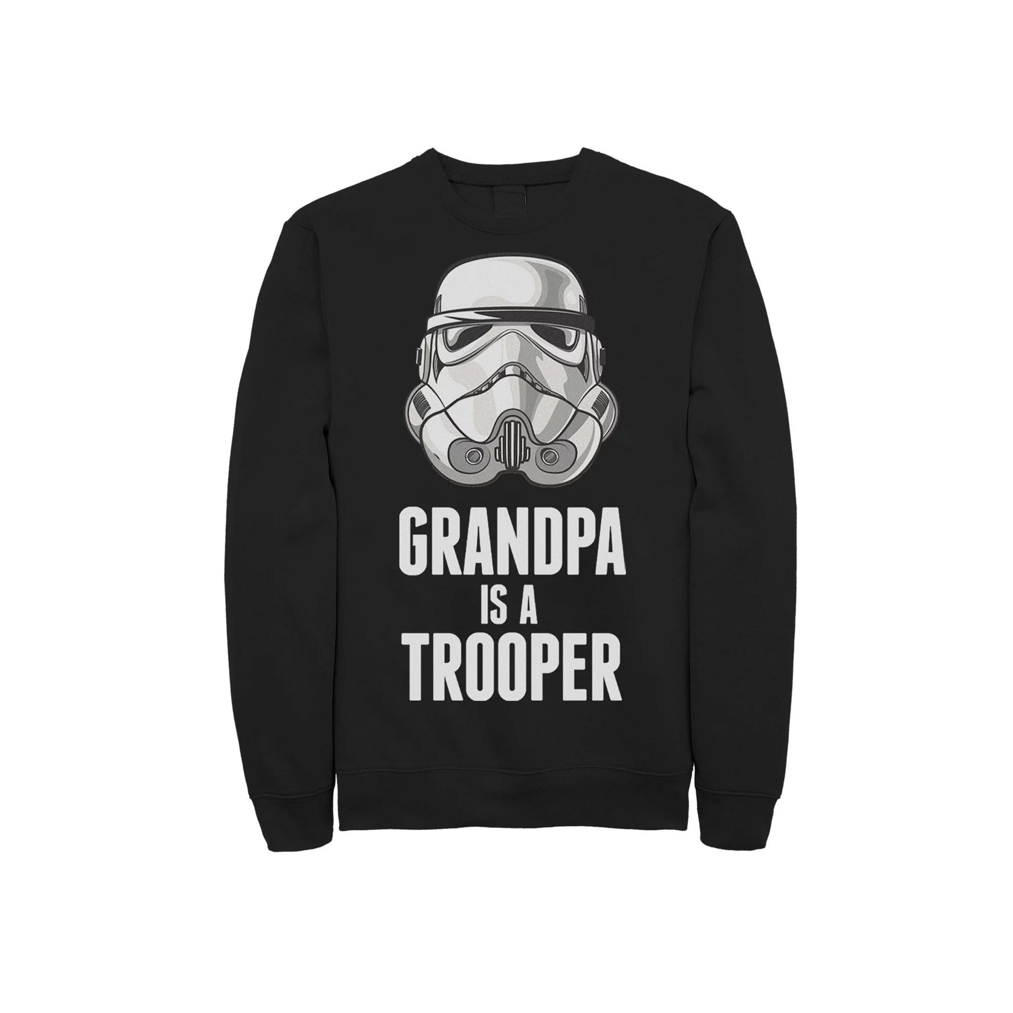 Men's Star Wars Stormtrooper Grandpa Is A Trooper Fleece Graphic Pullover,  Product Image