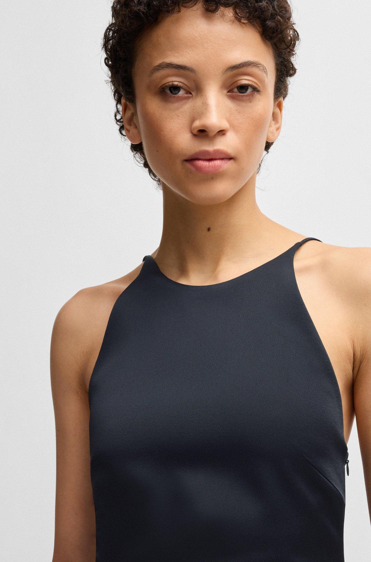 Twill dress with high neckline Product Image