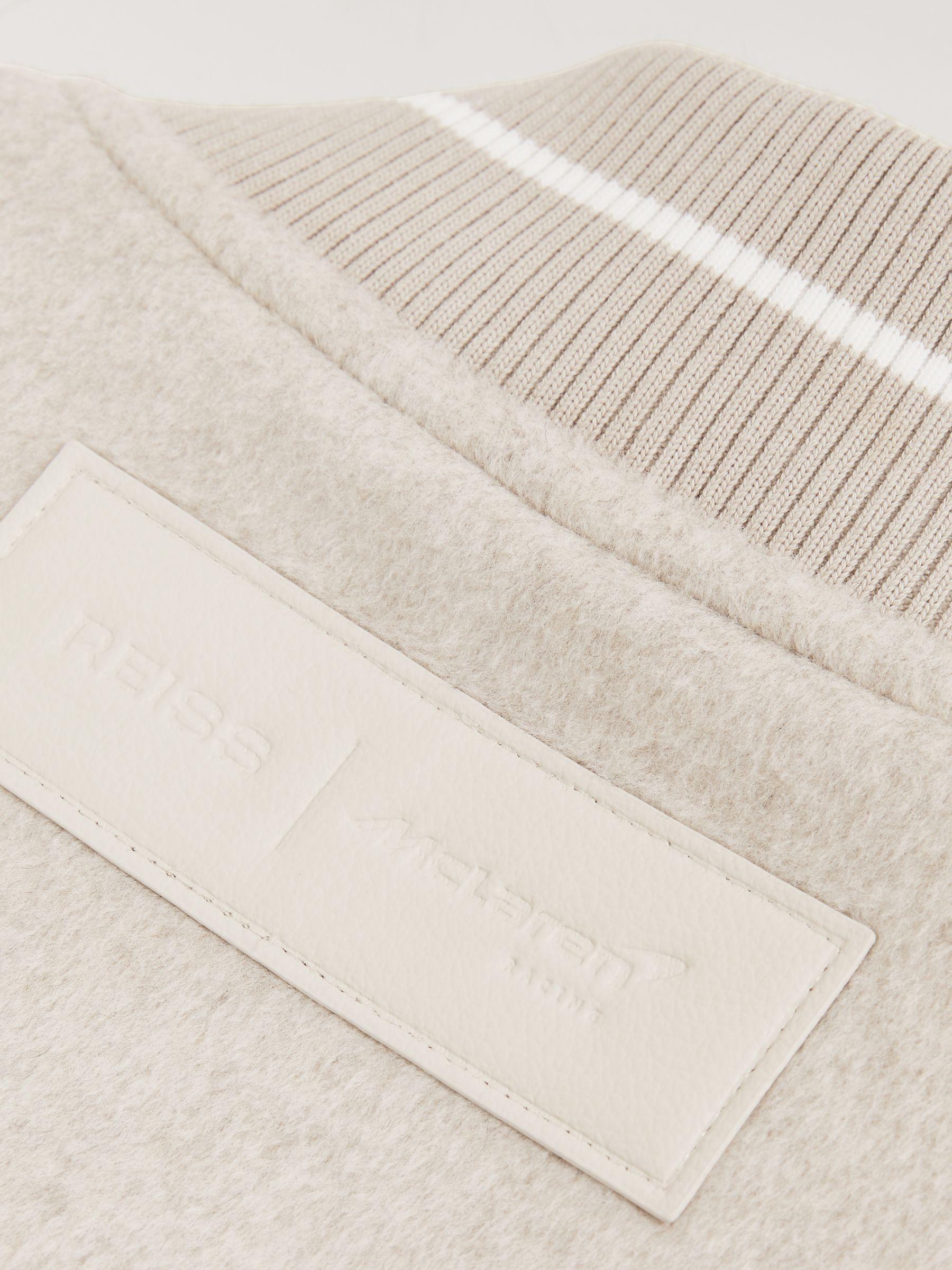 McLaren F1 Team Brushed Bomber Jacket in Oatmeal Melange Product Image