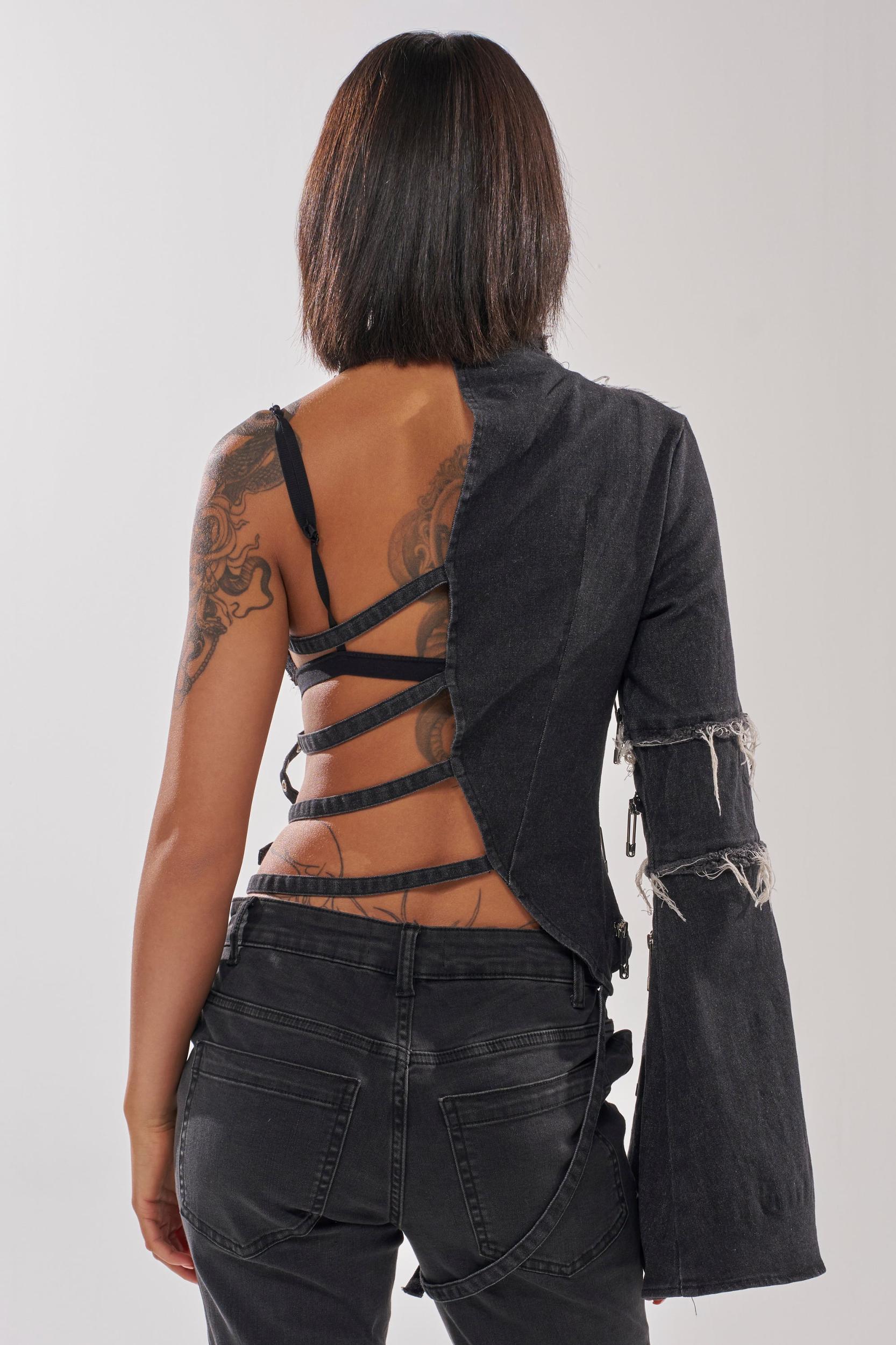 SAINT SERNIN ONE SHOULDER BLOUSE Product Image