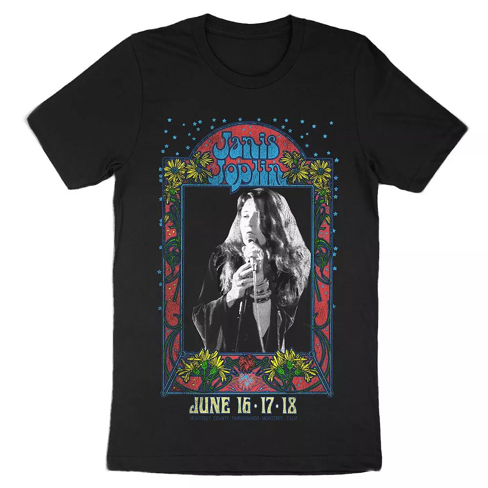 Men's Janis Joplin At Monterey Tee, Size: Medium, Black Product Image