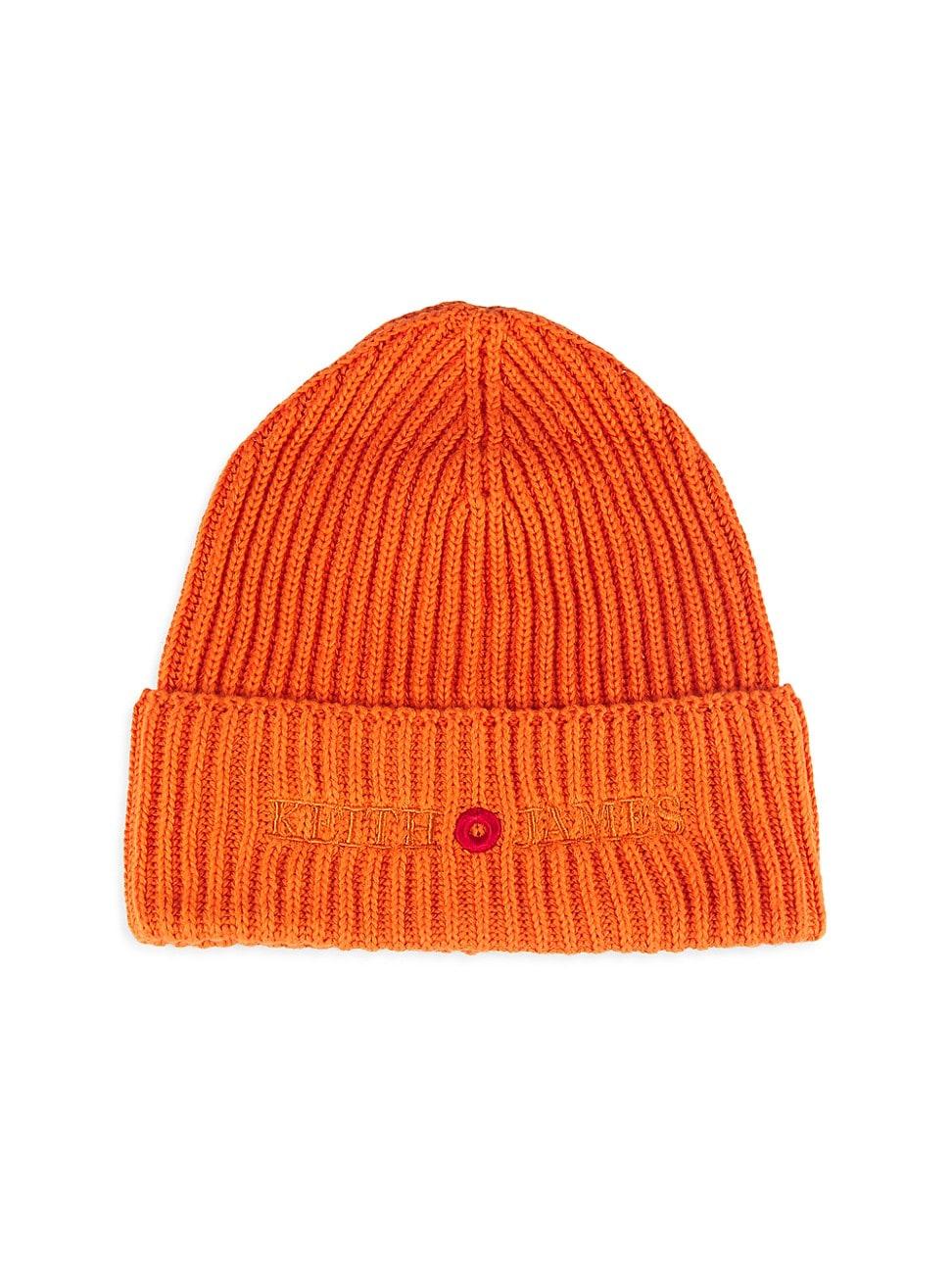 Mens Embroidered Logo Cotton Beanie Product Image