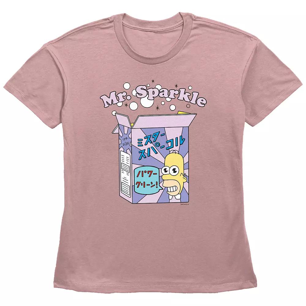 Women's The Simpsons Mr. Sparkle Basic Fit Graphic Tee, Girl's,  Product Image