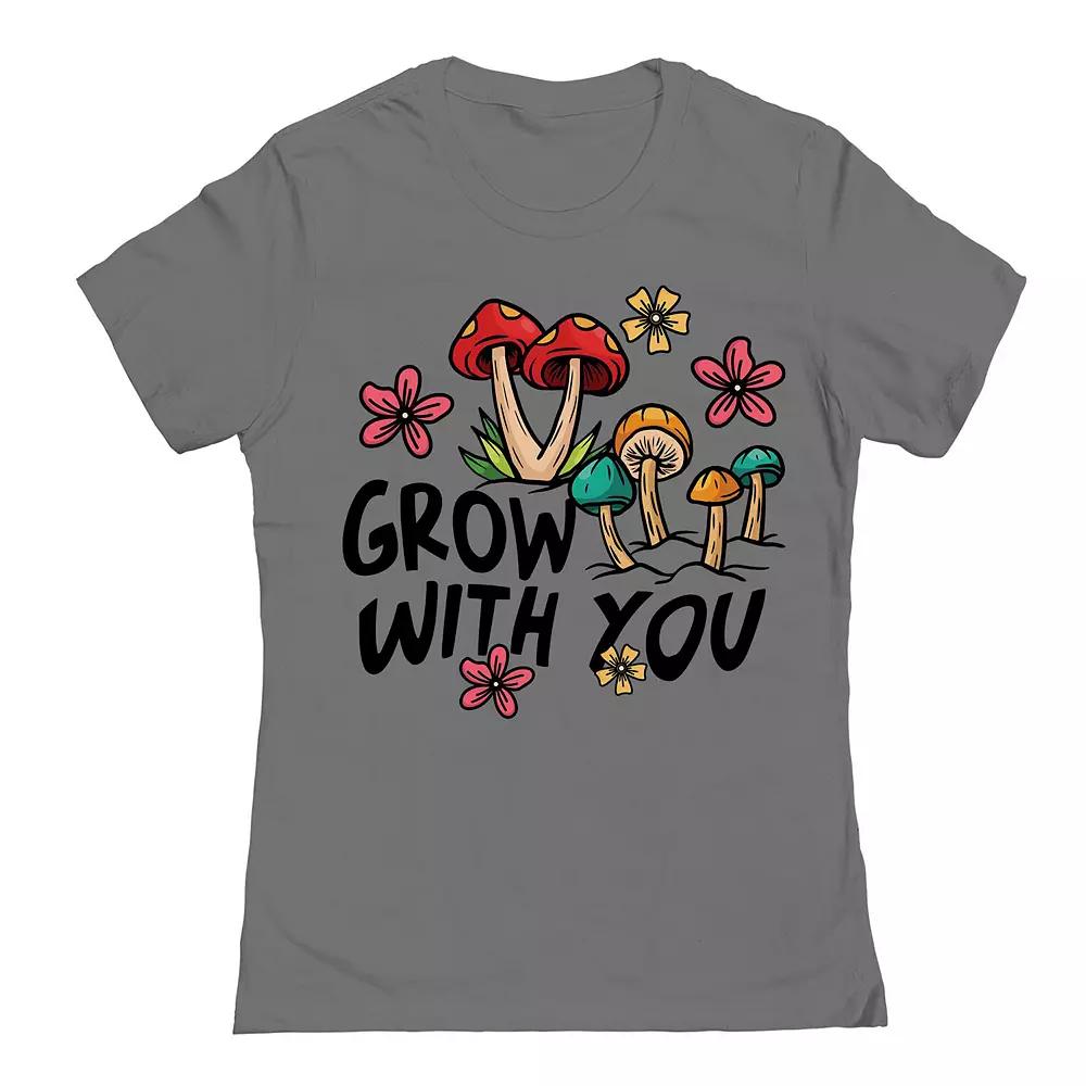Junior's Grow With You Womens Graphic Tee, Girl's, Size: XL, Grey Product Image
