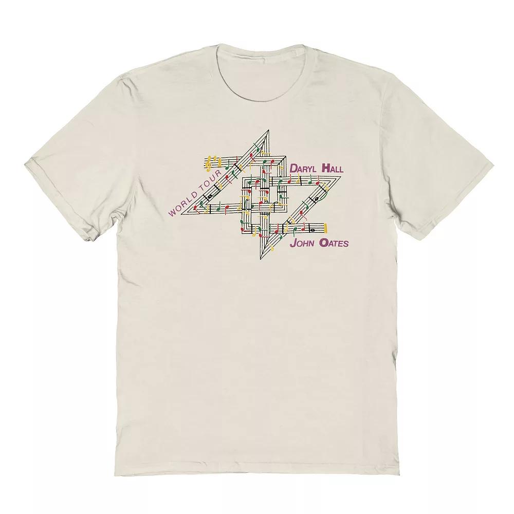 Men's Hall & Oates Notes Graphic Tee, Size: XL, Natural Product Image