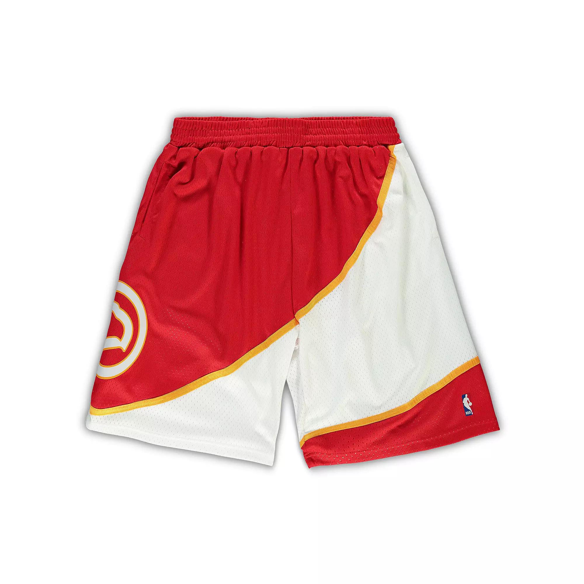 Men's Mitchell & Ness Red Atlanta Hawks Big & Tall Hardwood Classics Team Swingman Shorts, Size: XLT Product Image