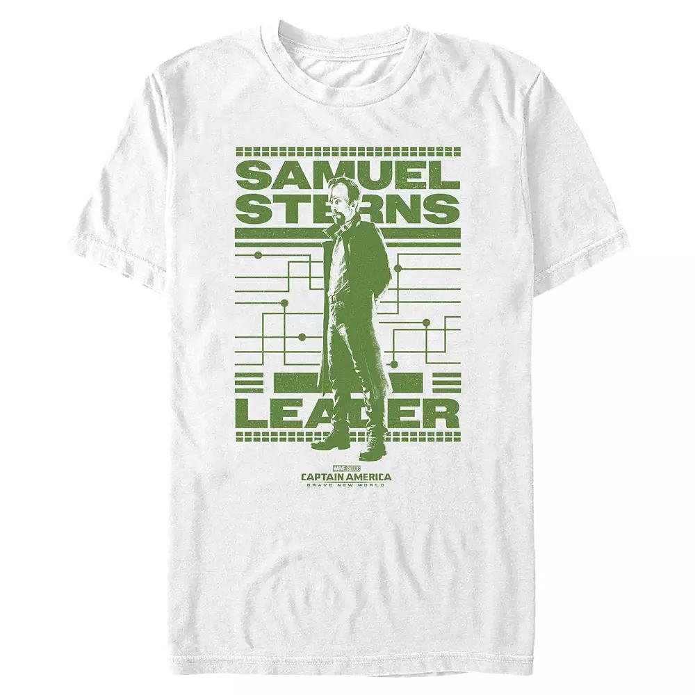 Big & Tall Marvel Captain America Brave New World Samuel S Leader Graphic Tee, Men's, Size: 5XL, White Product Image