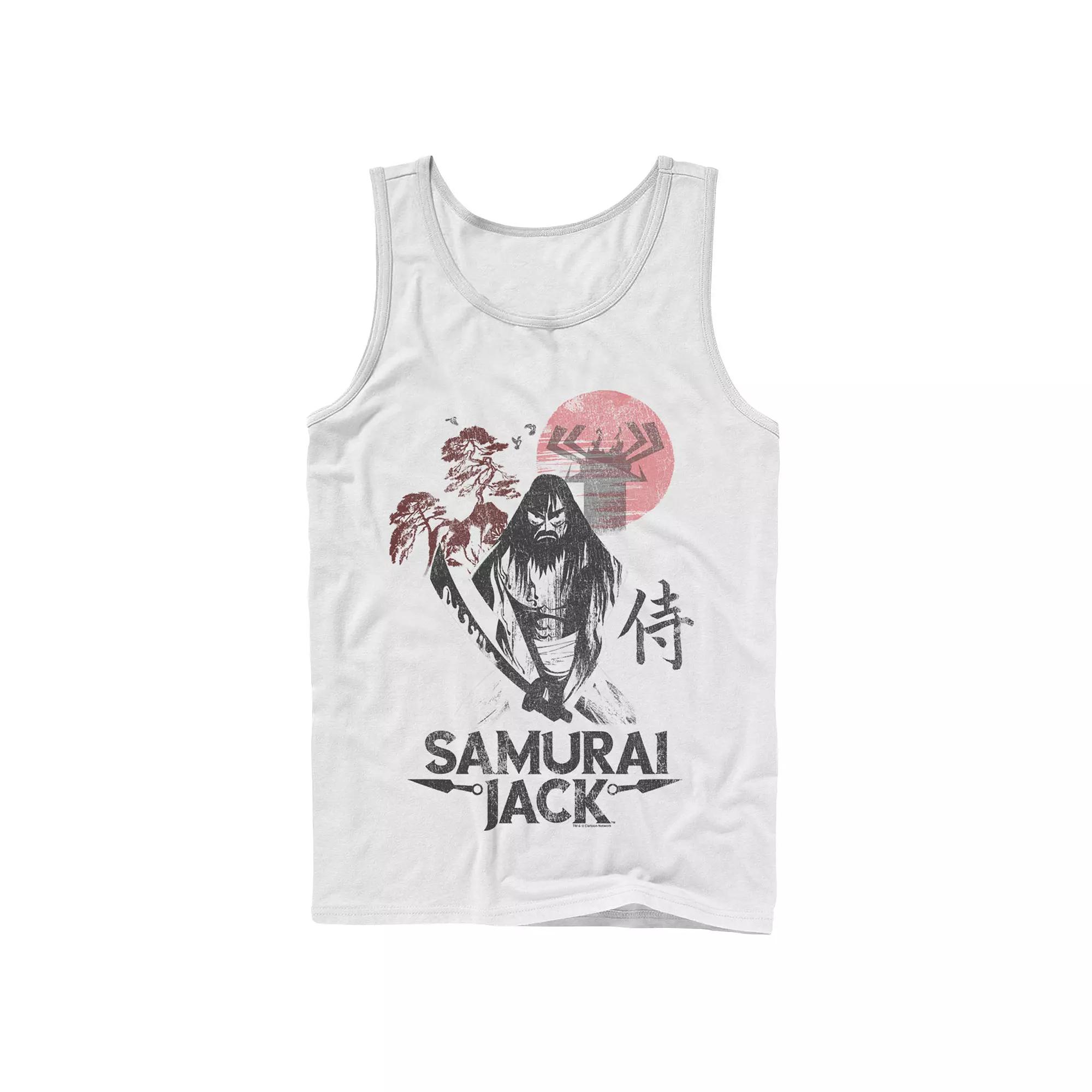 Men's Cartoon Network Samurai Jack Epic Warrior Kanji Art Rock Tank Top,  Product Image